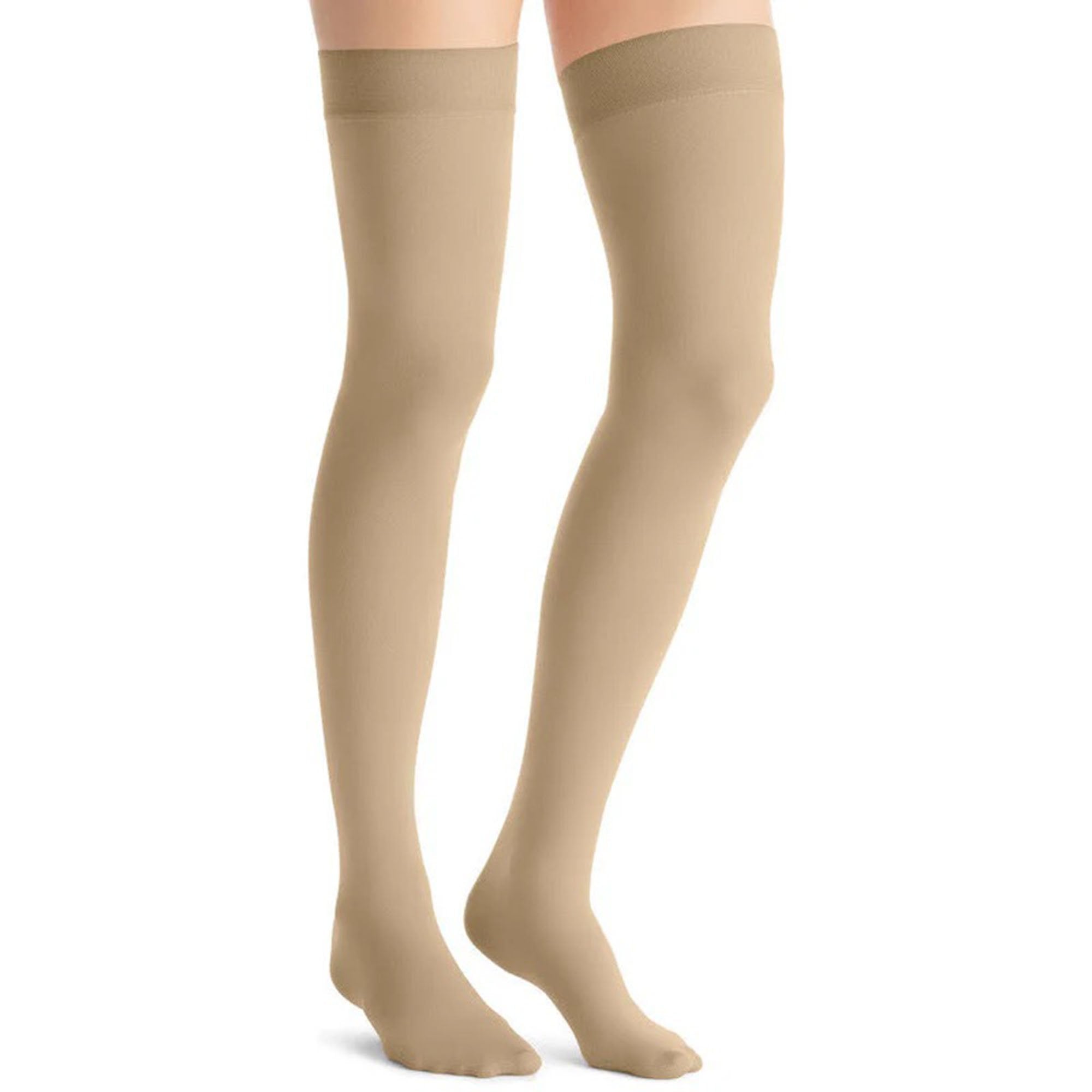 Compression Stocking JOBST® Opaque Thigh High X-Large Beige Closed Toe
