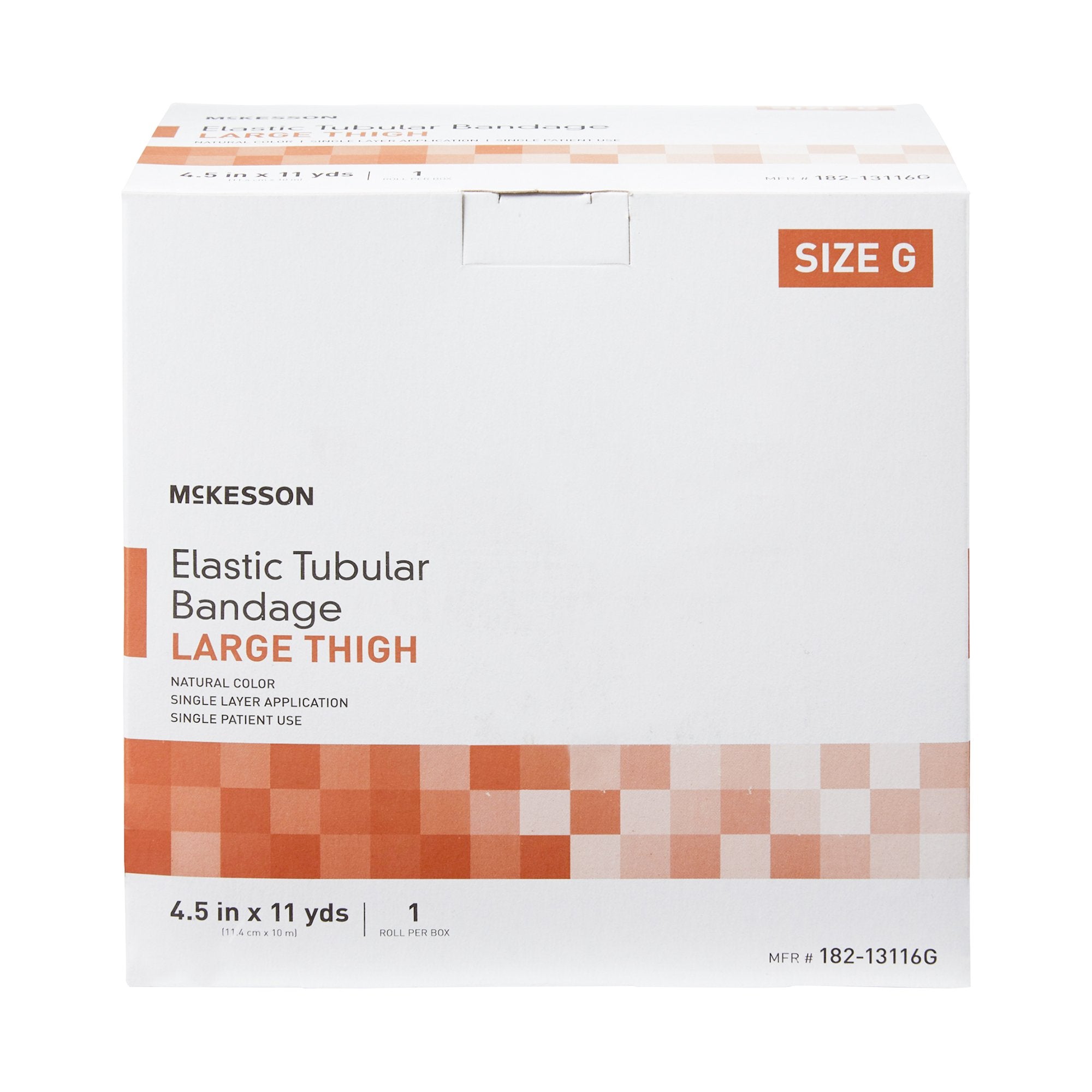 Elastic Tubular Support Bandage McKesson Spandagrip™ 4-1/2 Inch X 11 Yard Large Thigh Pull On Natural NonSterile Size G Standard Compression - image 2