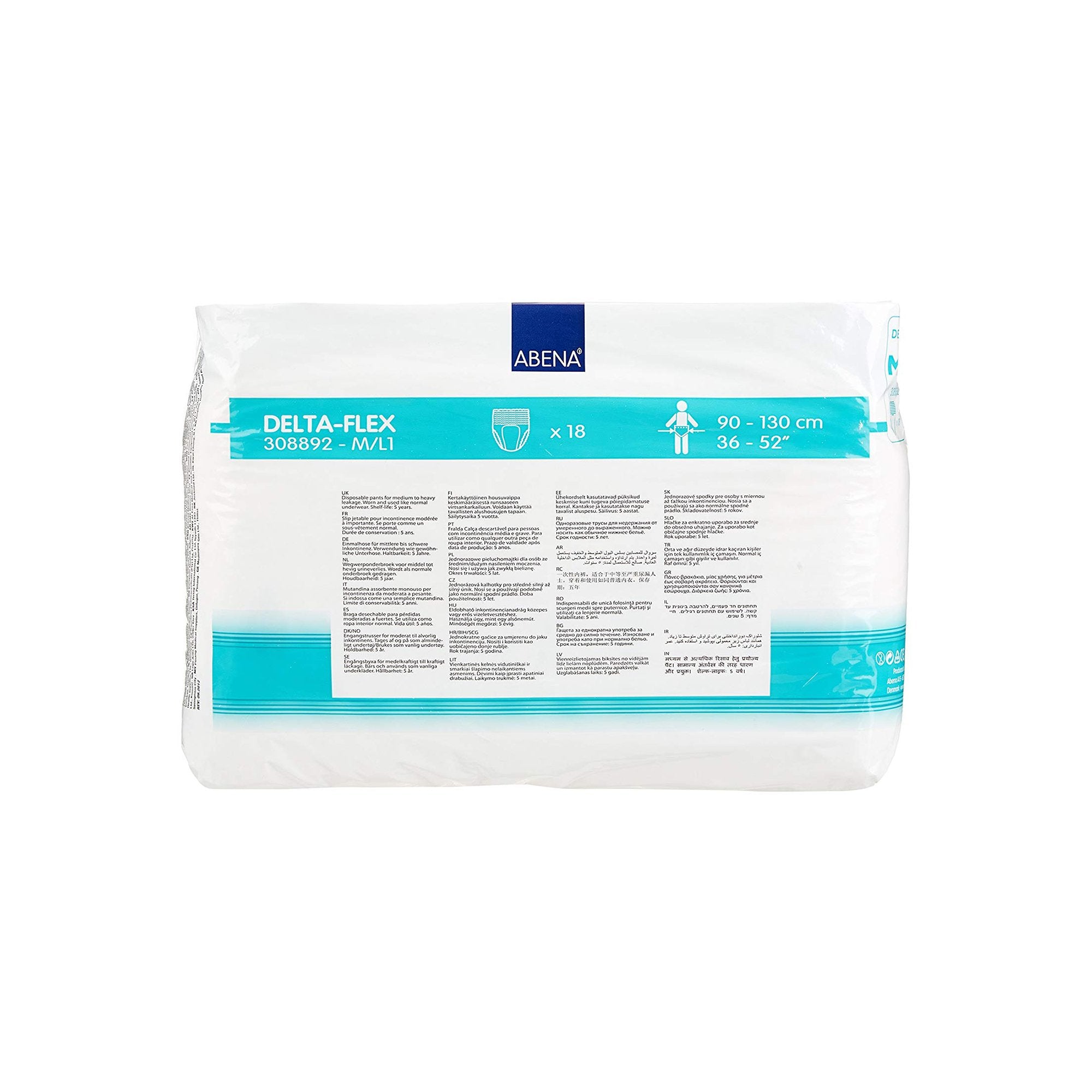 Absorbent Underwear Abena® Delta-Flex L1 Pull On with Tear Away Seams Adult Medium / Large Unisex Disposable Moderate Absorbency - image 4