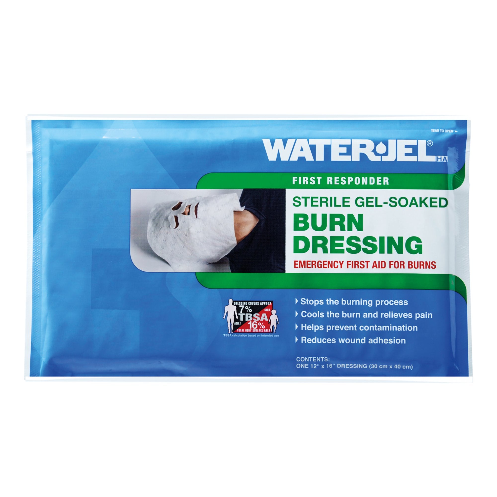 Water-Jel® First Responder Hydrogel Burn Dressing, 12 x 16 Inch
