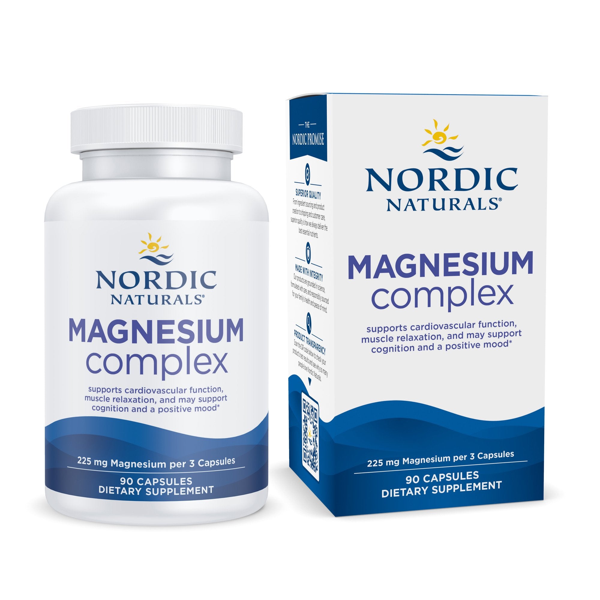 Dietary Supplement Nordic Naturals® Magnesium Complex Magnesium 225 mg Strength Capsule 90 per Bottle