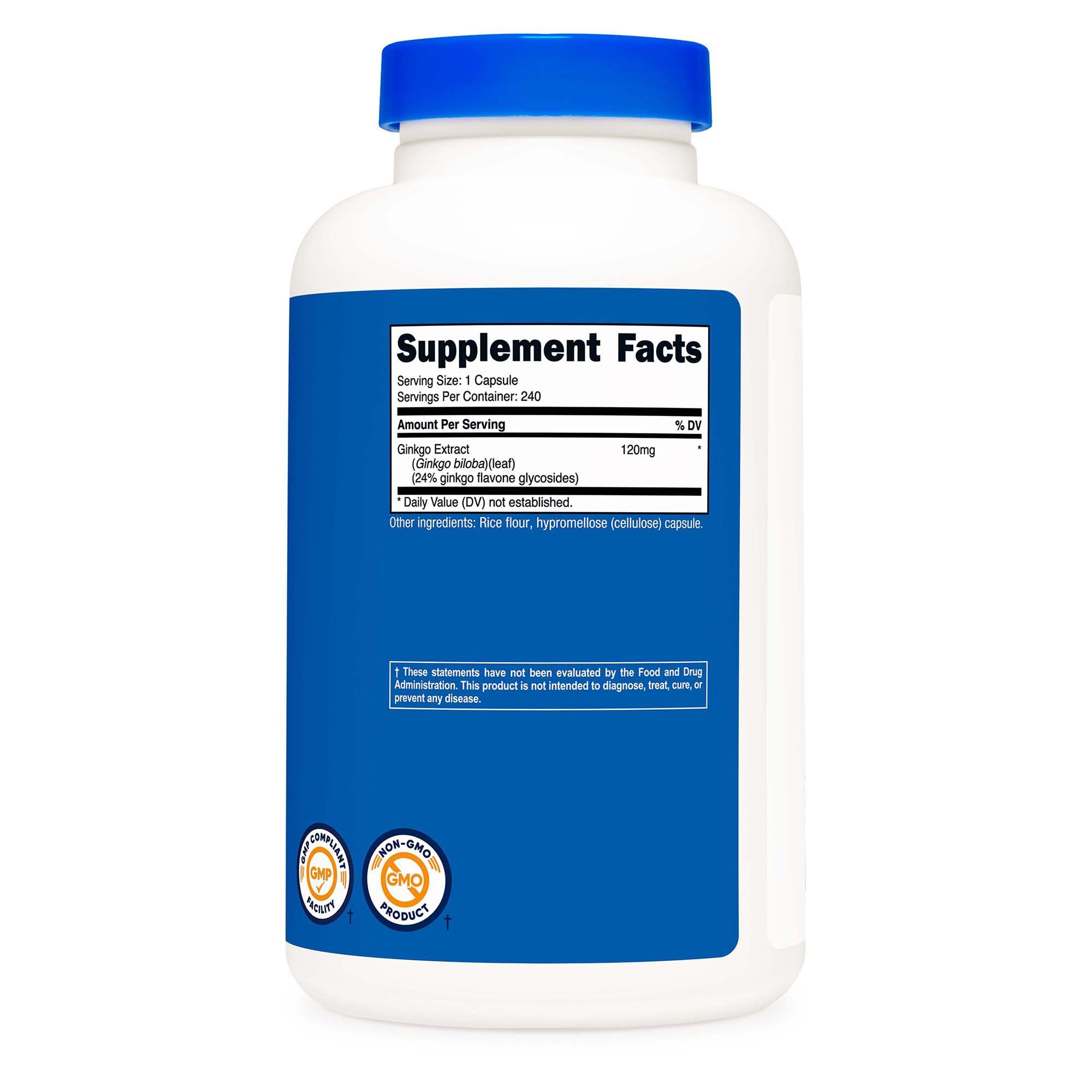 Dietary Supplement nutricost® Ginko Biloba 120 mg Strength Capsule 240 Per Bottle - image 3