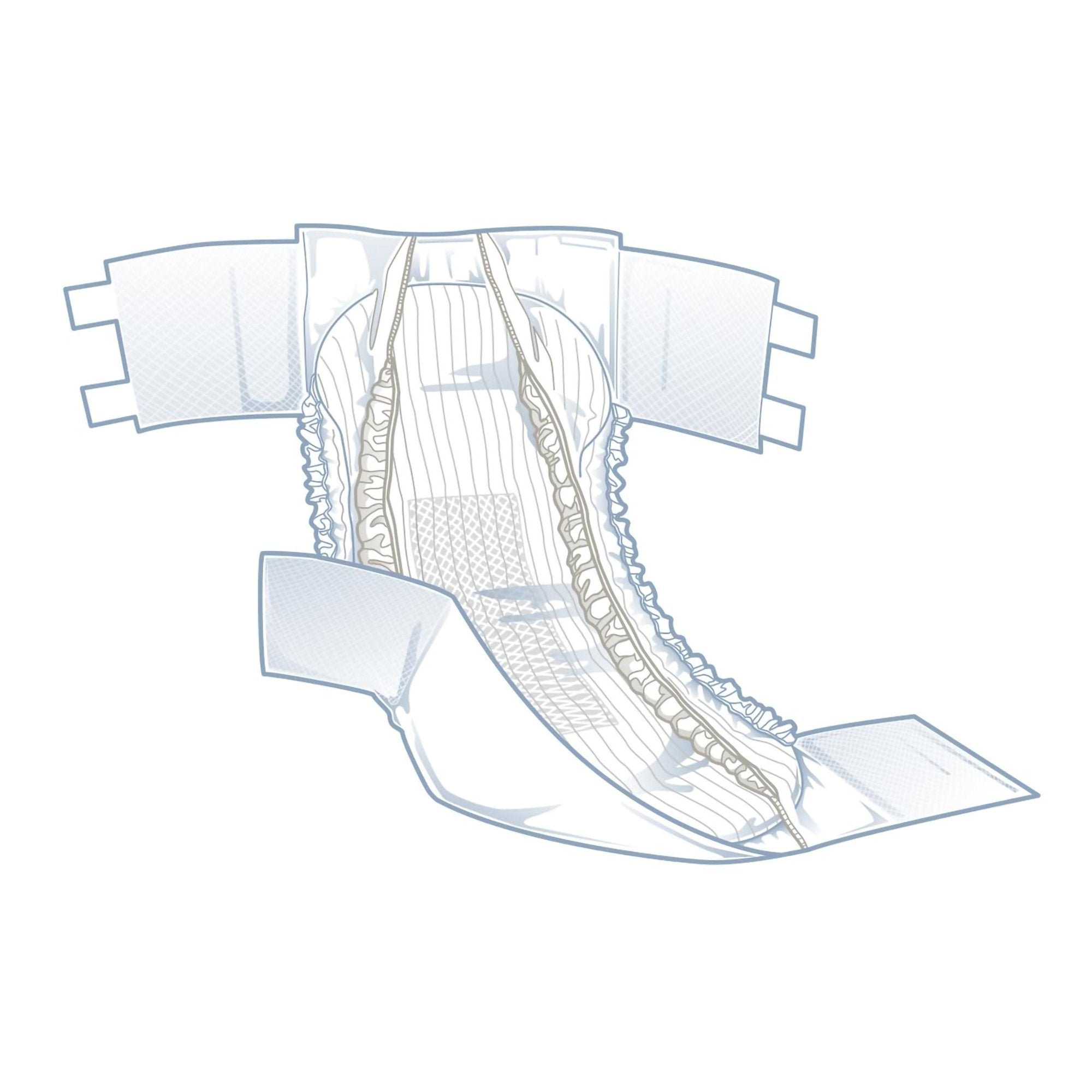 Incontinence Brief FitRight™ Plus Adult Medium Unisex Disposable Moderate Absorbency - image 3