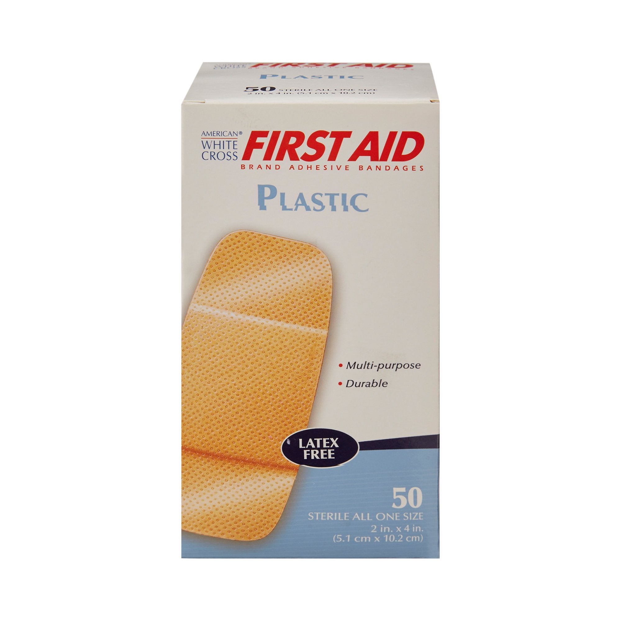 Adhesive Strip American White Cross® First Aid Plastic Tan 2 X 4 Inch Sterile - image 2