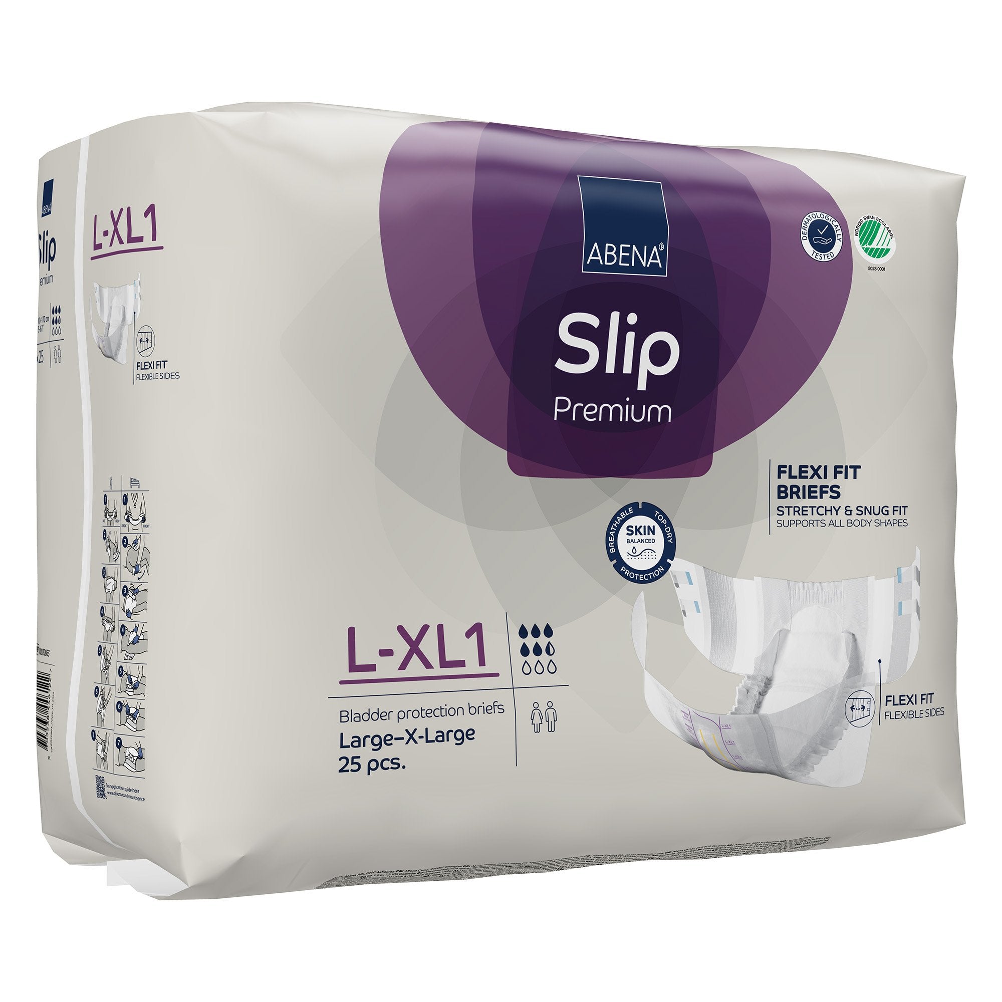 Incontinence Brief Abena Slip Flexi Fit Adult Large / X-Large Unisex Disposable Moderate Absorbency - image 3