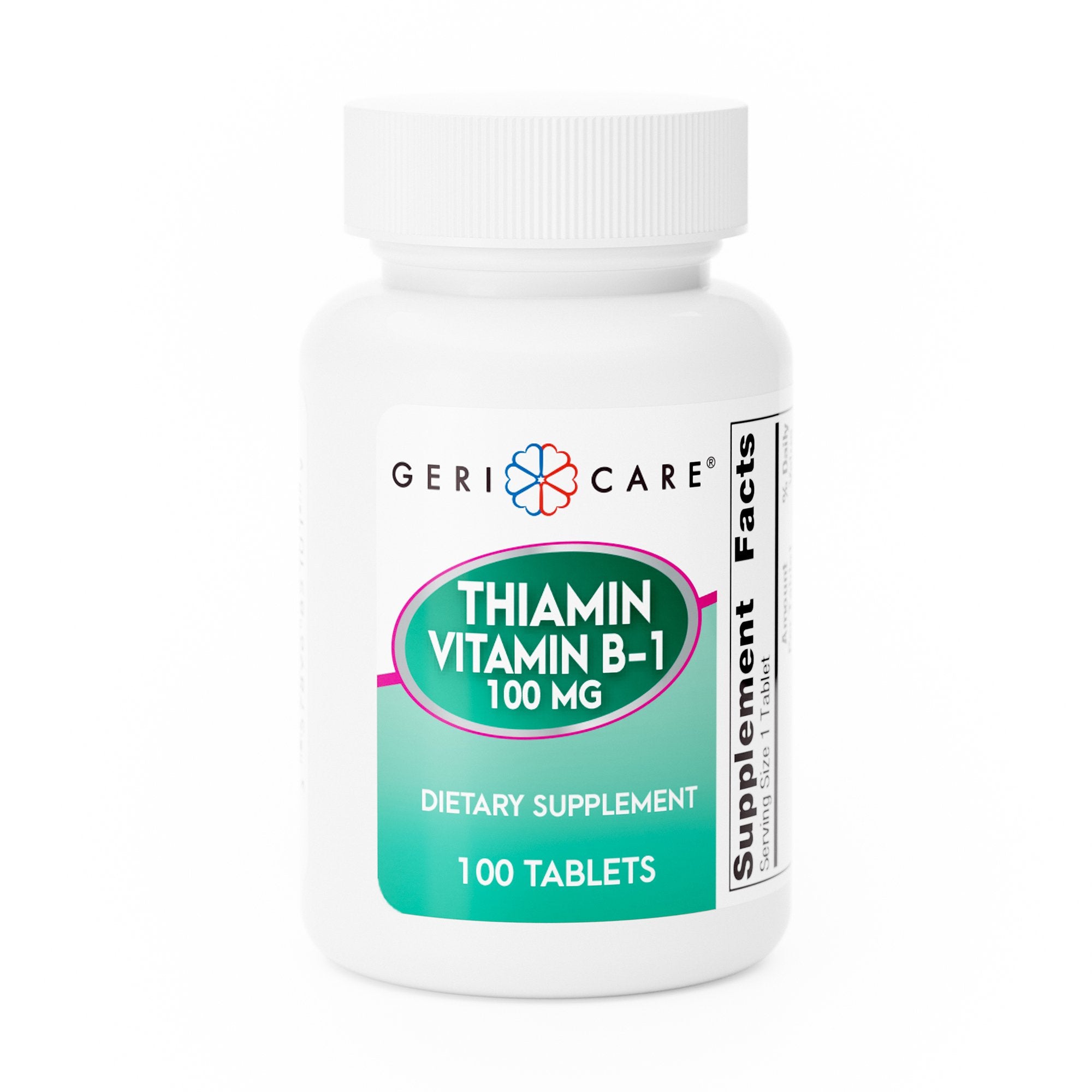 Vitamin Supplement Geri-Care® Vitamin B1 100 mg Strength Tablet 100 per Bottle