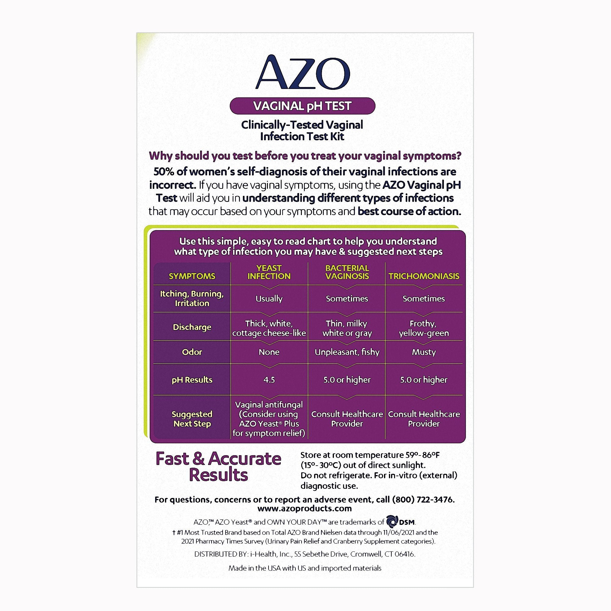 Sexual Health Test Kit AZO® Vaginal pH Test 2 Tests - image 3