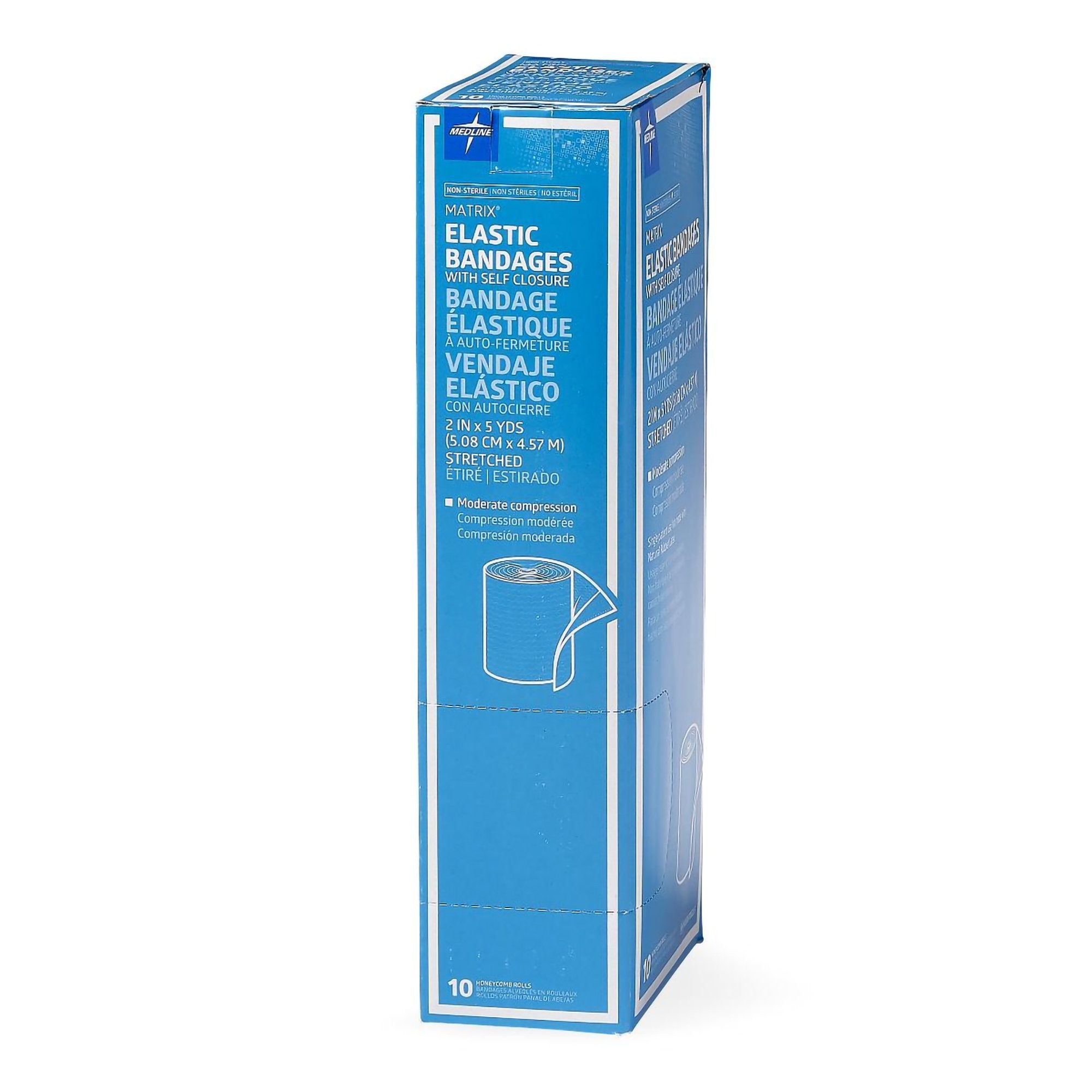 Elastic Bandage Matrix 2 Inch X 5 Yard Double Hook and Loop Closure Natural NonSterile Medium Compression - image 5