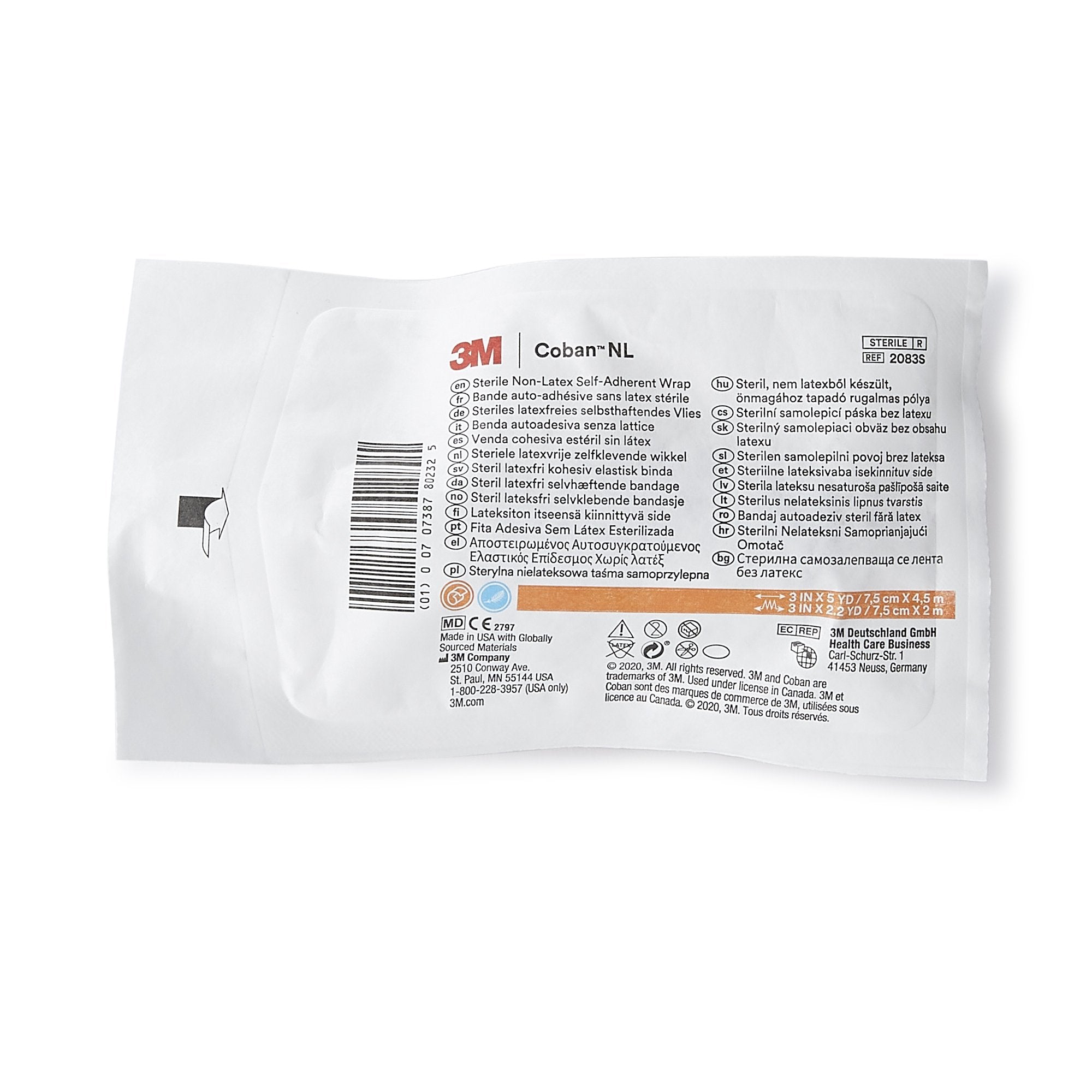 Cohesive Bandage 3M™ Coban™ LF 3 Inch X 5 Yard Self-Adherent Closure Tan Sterile Standard Compression - image 2