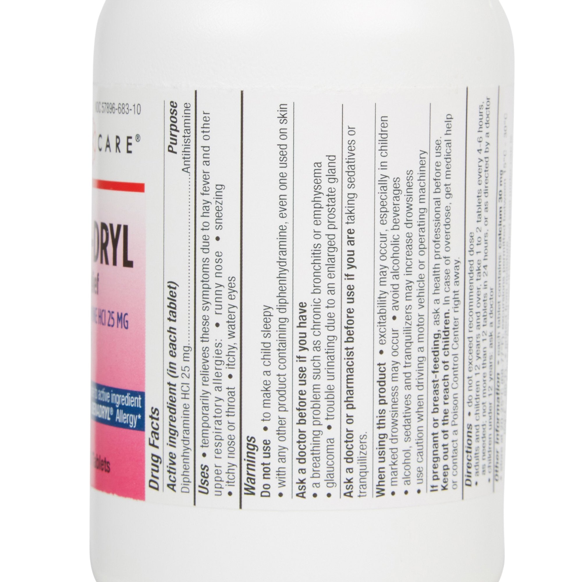 Allergy Relief Geri-Care® 25 mg Strength Tablet 1,000 per Bottle - image 2