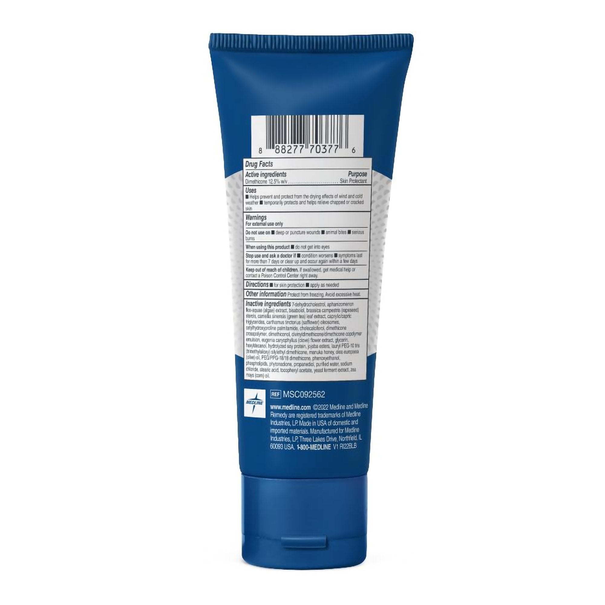 Skin Protectant Medline Remedy® Specialized Prevent 2 oz. Tube Unscented Cream CHG Compatible - image 2