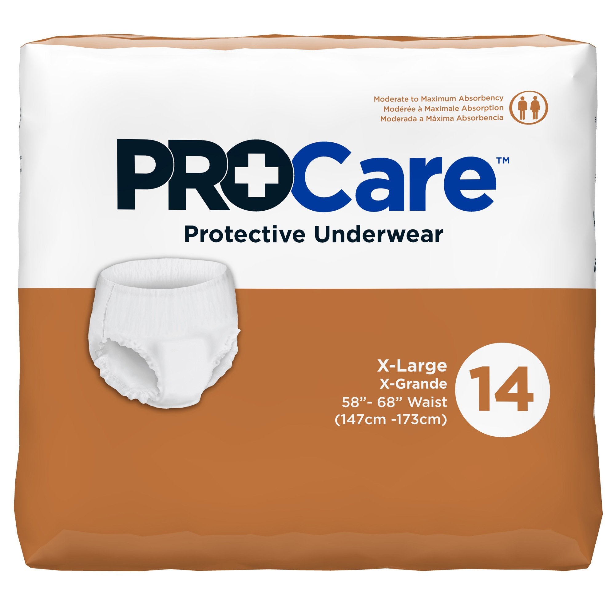 Absorbent Underwear ProCare™ Pull On with Tear Away Seams Adult X-Large Unisex Disposable Moderate Absorbency - image 3