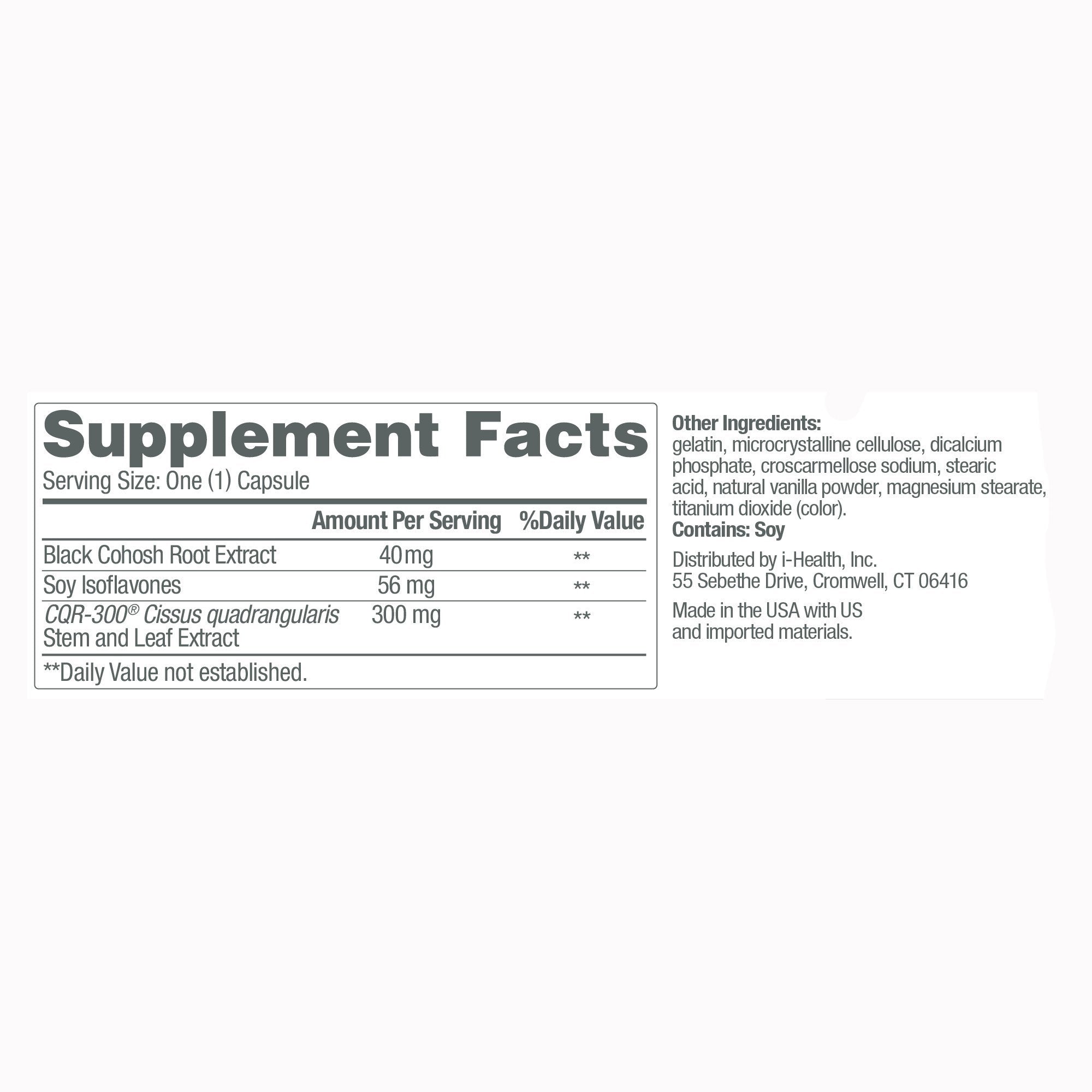 Dietary Supplement Estroven® Menopause Relief Weight Management Black Cohosh Root Extract / Soy Isoflavones / Cissus quadrangularis Steam and Leaf Extract 40 mg - 56 mg - 300 mg Strength Capsule 28 per Box - image 5