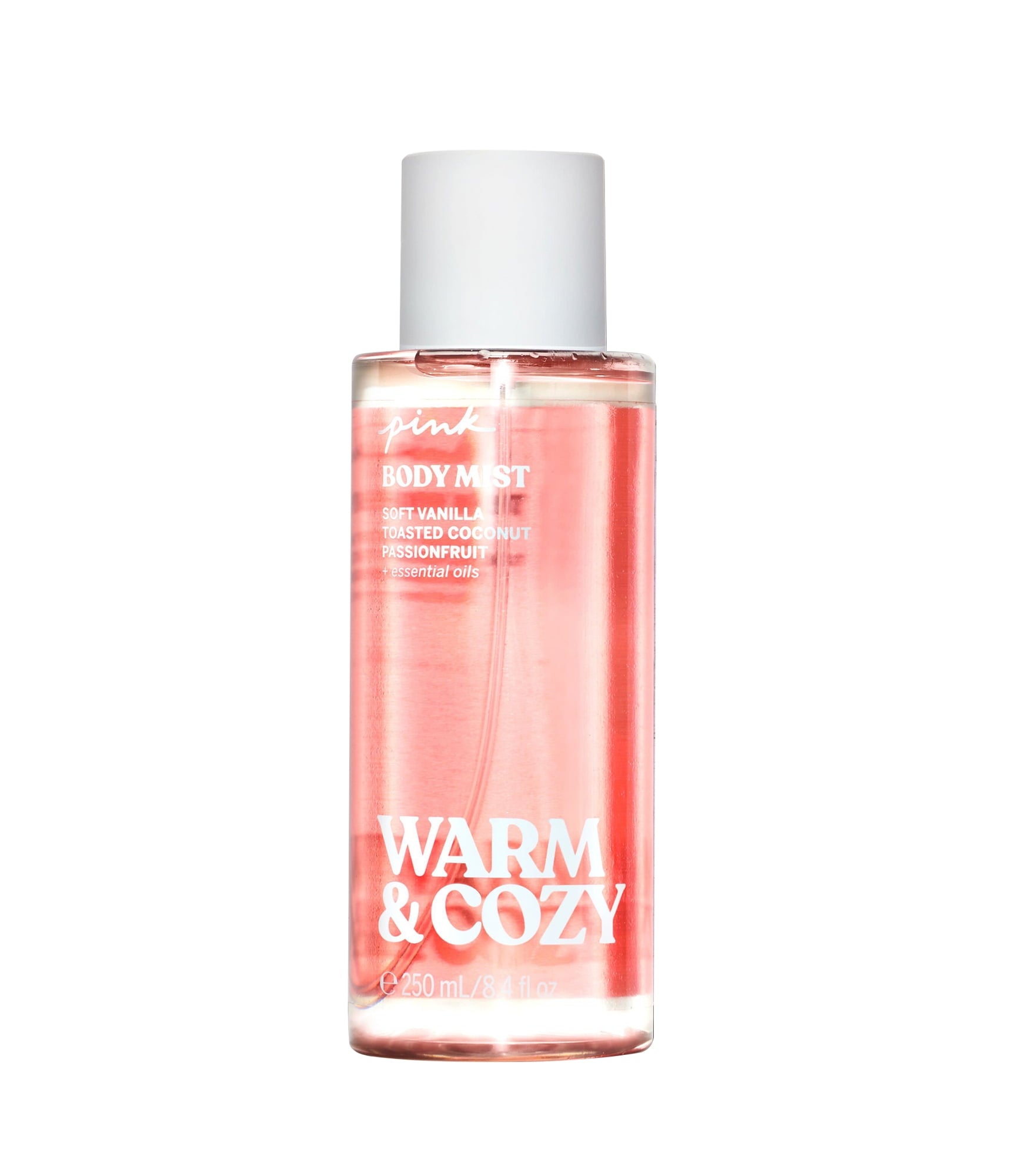 Victoria's Secret PINK Warm & Cozy Body Mist, Notes of Vanilla, Coconut & Passionfruit, Body Spray for Women