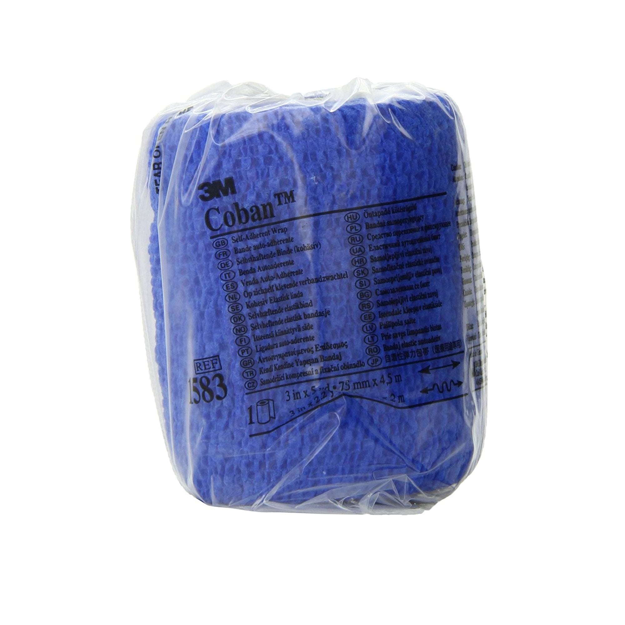 Cohesive Bandage 3M™ Coban™ 3 Inch X 5 Yard Self-Adherent Closure Blue NonSterile Standard Compression - image 3