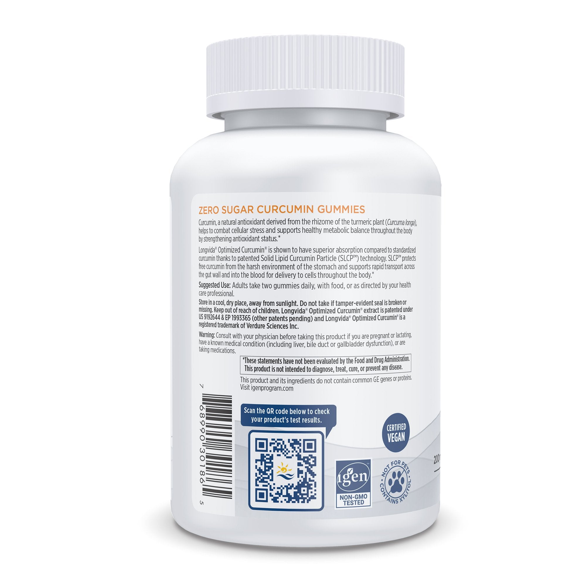 Dietary Supplement Nordic Naturals® Zero Sugar Curcumin Curcumin 200 mg Strength Gummy 60 per Bottle Mango Flavor - image 3