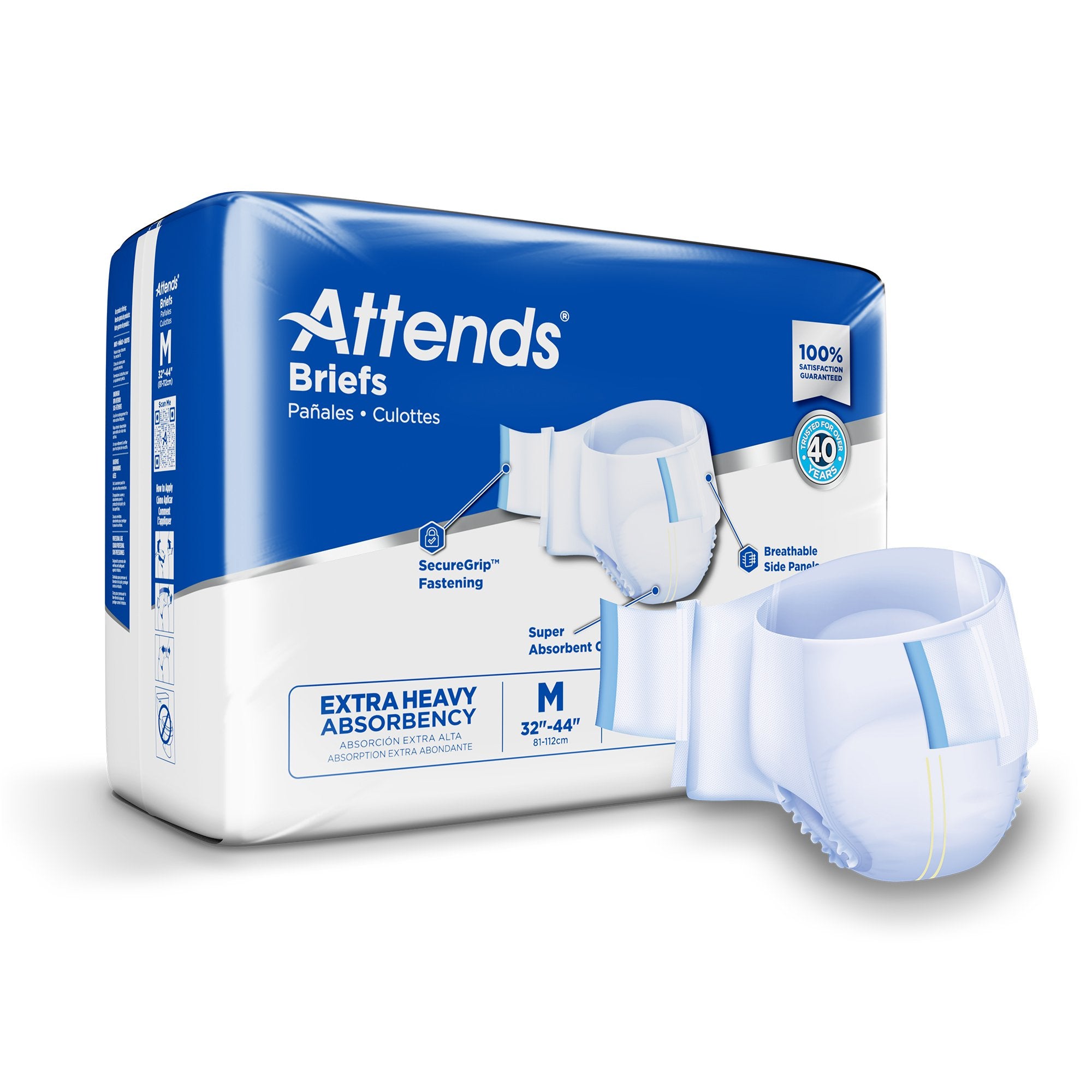 Attends® Extra Heavy Absorbency Briefs, Medium