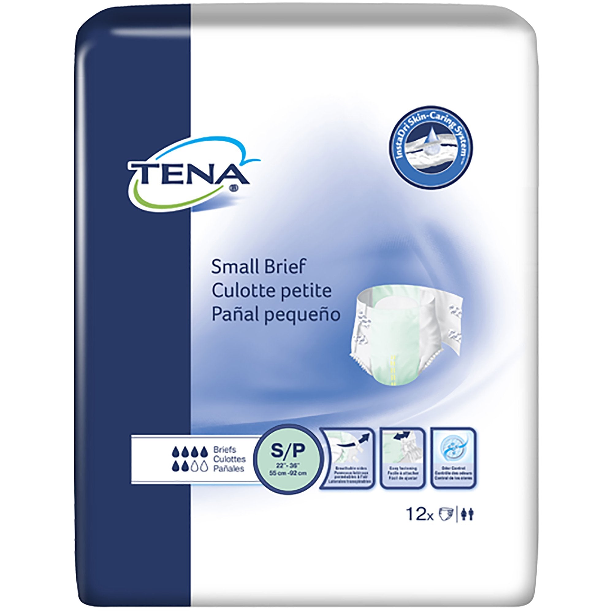 Tena Small Briefs for Moderate to Heavy Incontinence, 12 Pack