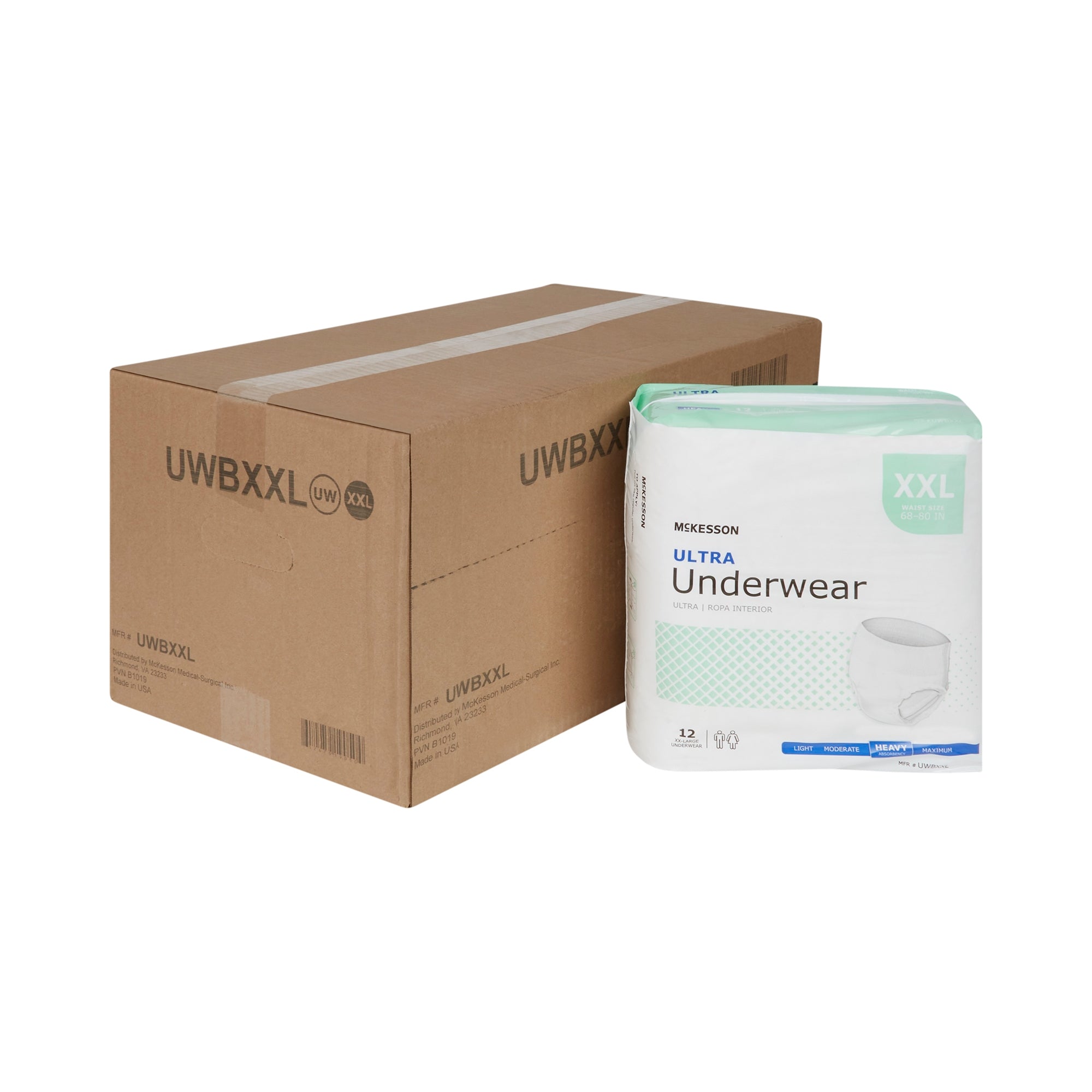 McKesson Ultra 2XL Heavy Absorbent Underwear, Discreet Comfort
