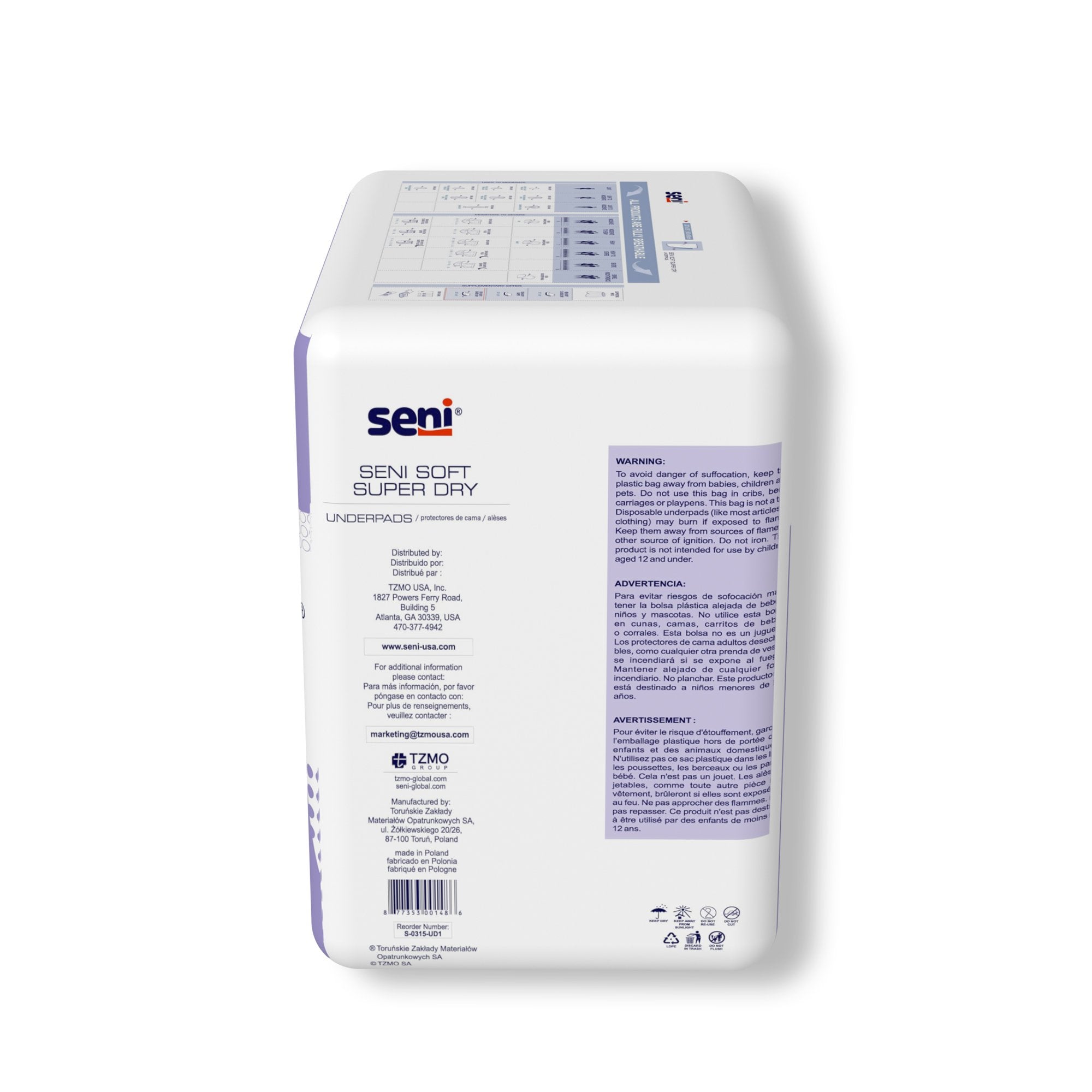 Seni® Soft Super Dry Underpads, 23 x 35 in. (15 Units)