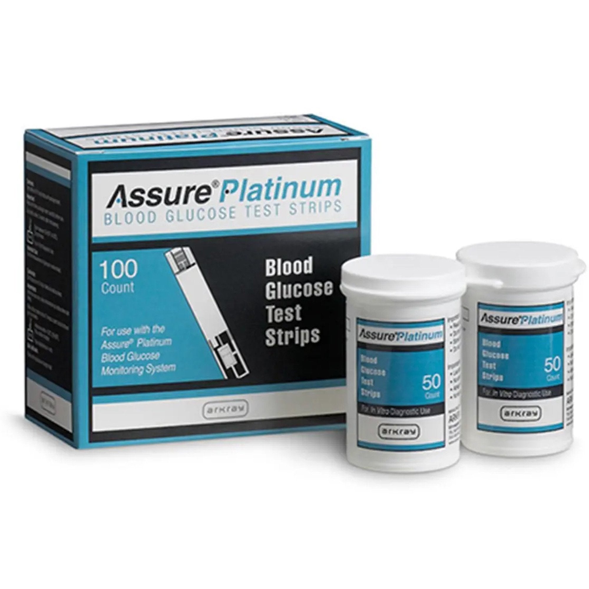 Blood Glucose Test Strips Assure® Platinum 100 Strips per Pack For Assure® Platinum Meter