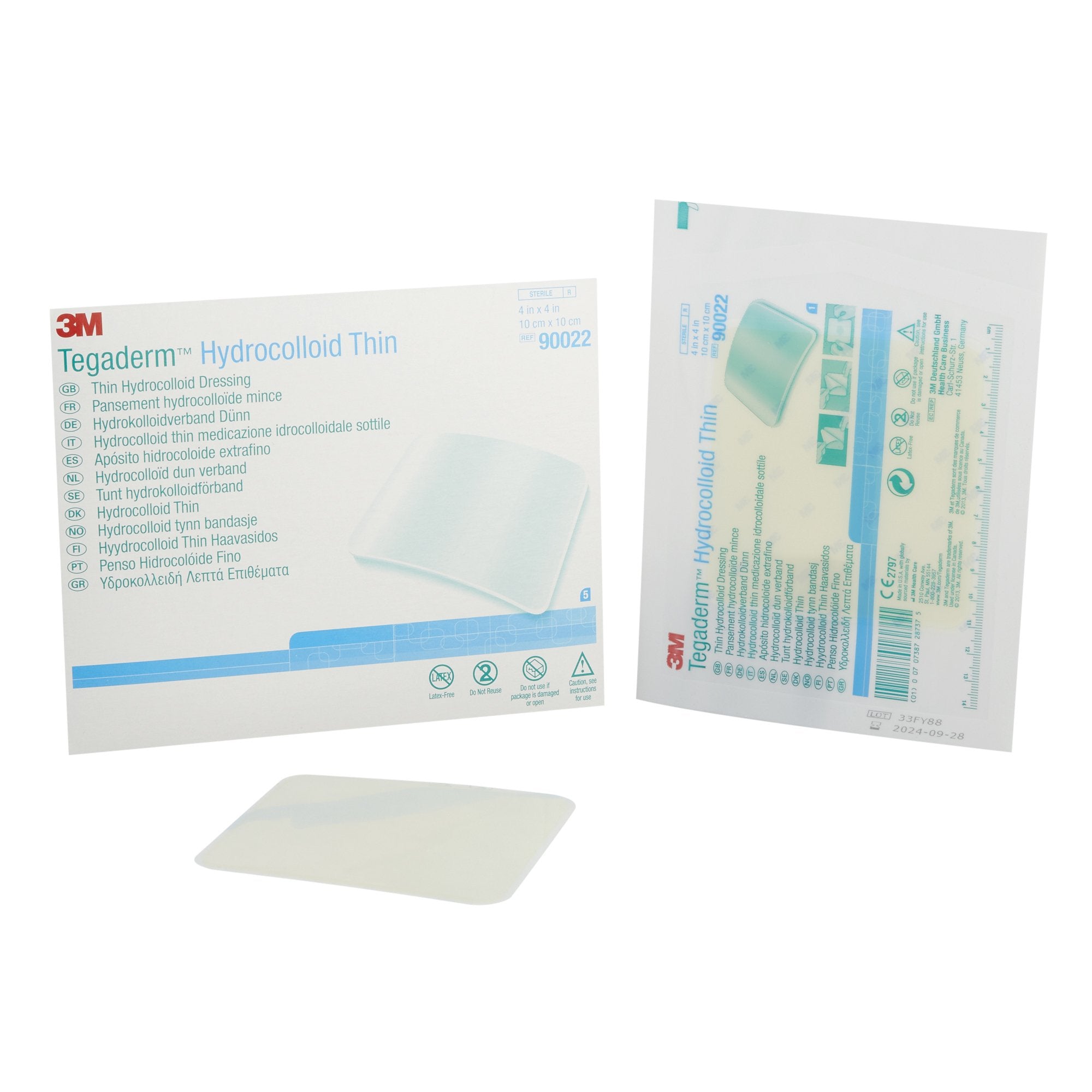 3M™ Tegaderm™ Thin Hydrocolloid Dressing, 4 x 4 Inch
