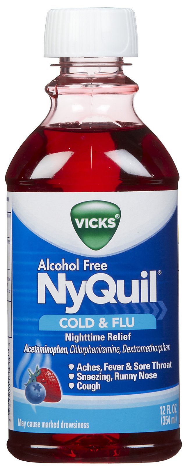 Cold and Cough Relief NyQuil® Cold & Flu 650 mg - 30 mg - 4 mg / 30 mL Strength Liquid 12 oz.