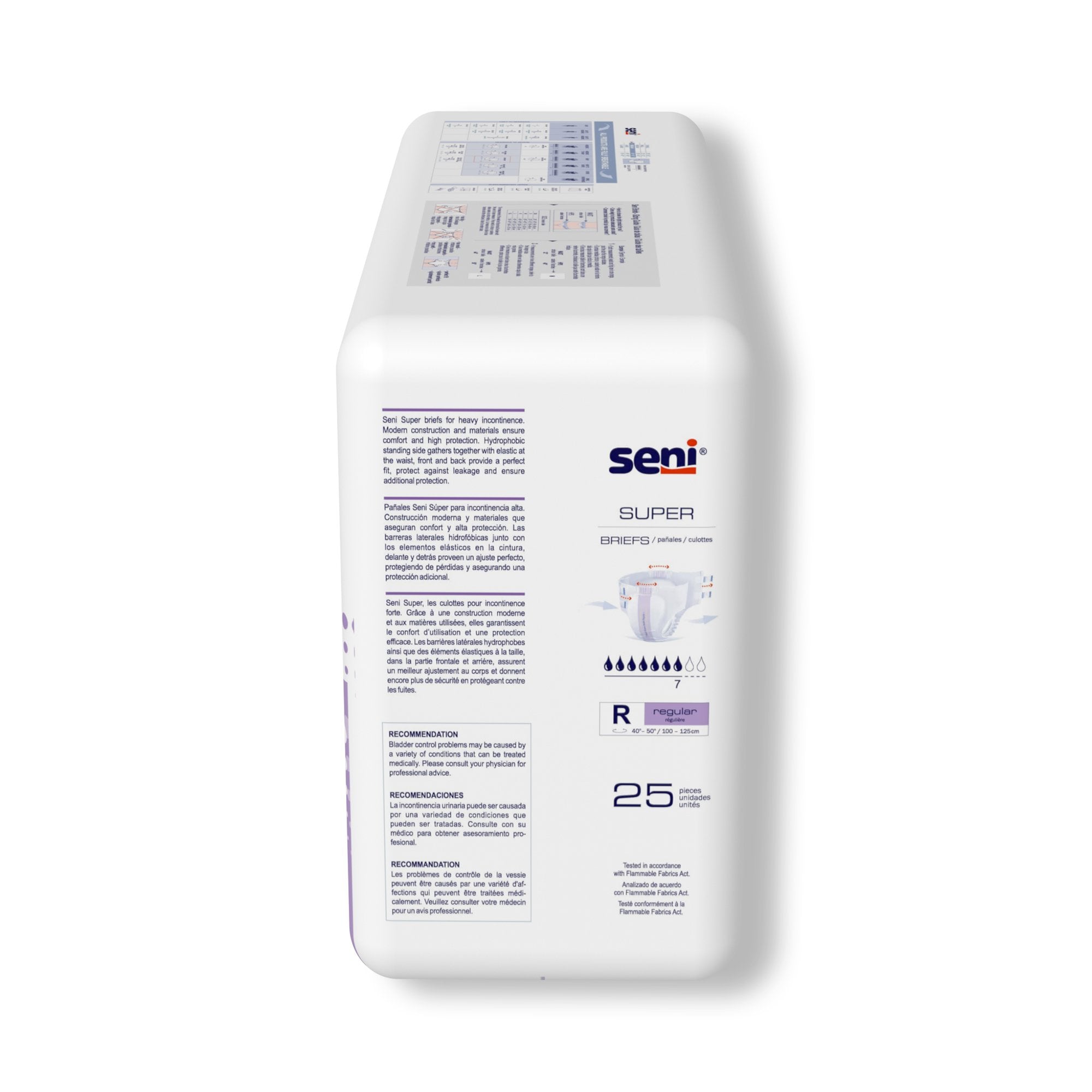 Seni® Super Heavy Absorbency Incontinence Brief, Regular (75 Units)