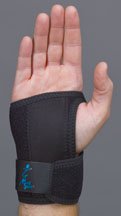 Wrist Splint GelFlex® Contoured Polymer Gel / Mineral Oil Left Hand Black Large