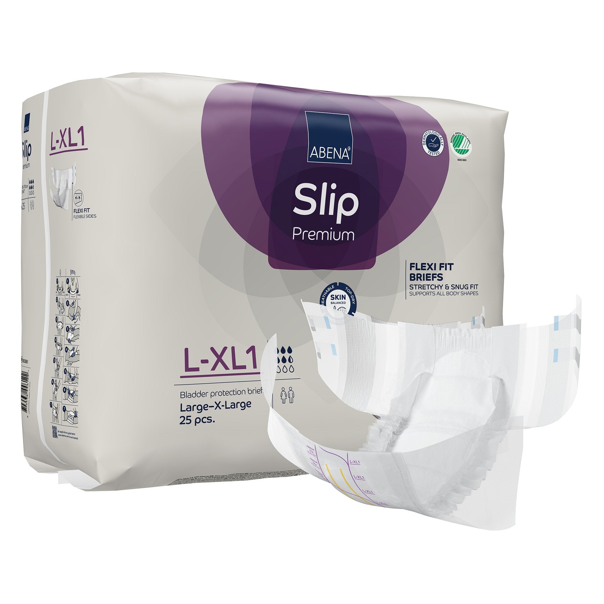 Incontinence Brief Abena Slip Flexi Fit Adult Large / X-Large Unisex Disposable Moderate Absorbency