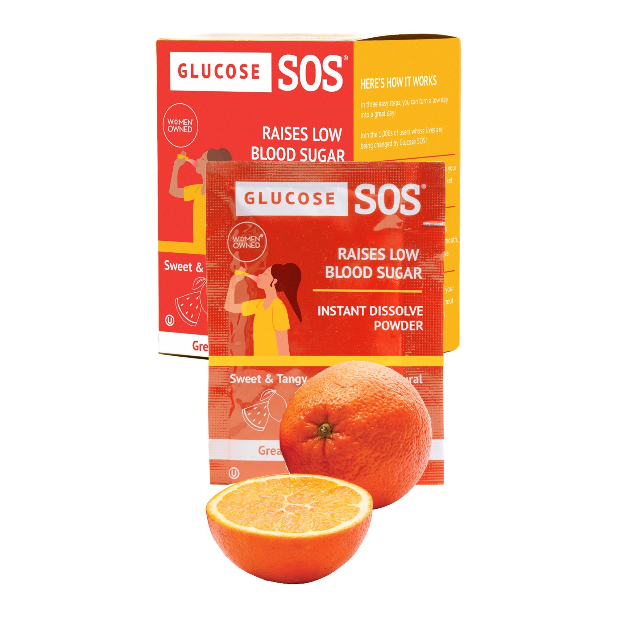 Glucose Supplement Glucose SOS® 6 per Box Powder Sweet and Tangy Flavor