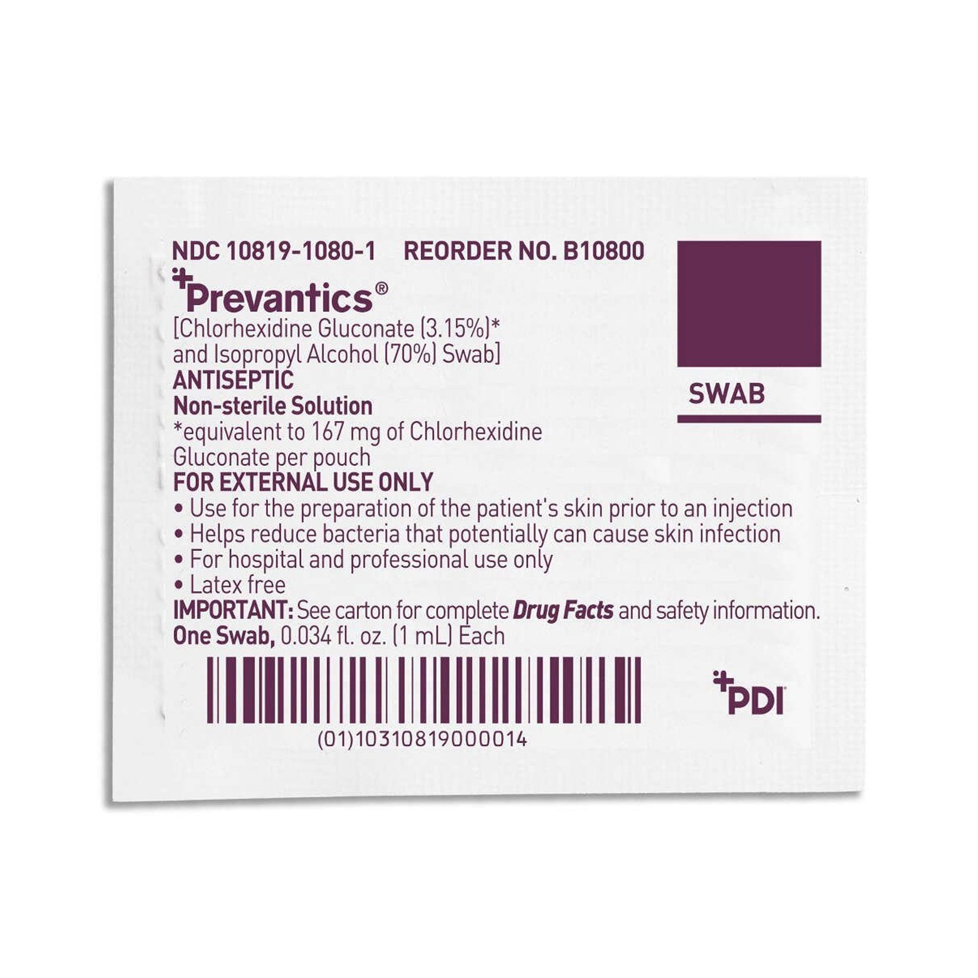 Prevantics® Swab (100 Units)