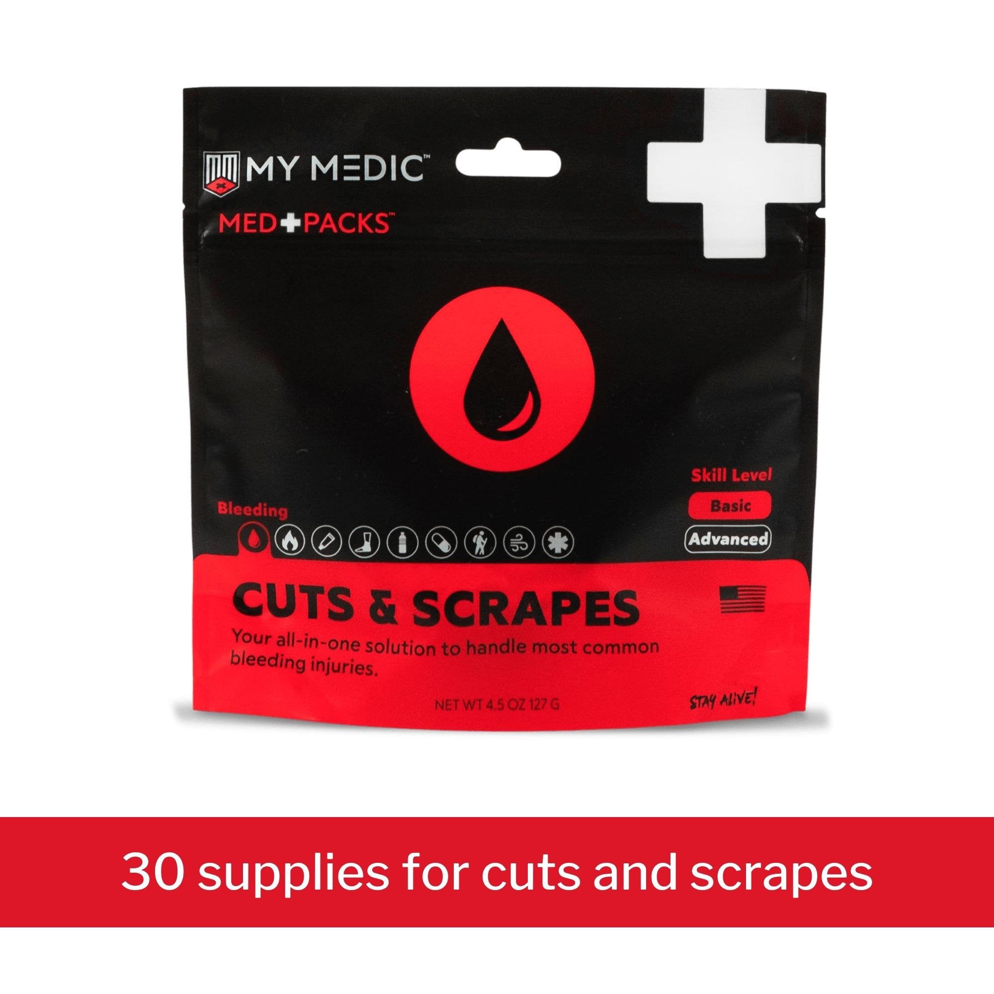 My Medic Med Packs First Aid Kit for Cuts, Scrapes – Emergency Supplies in Portable Pouch (1 Unit)