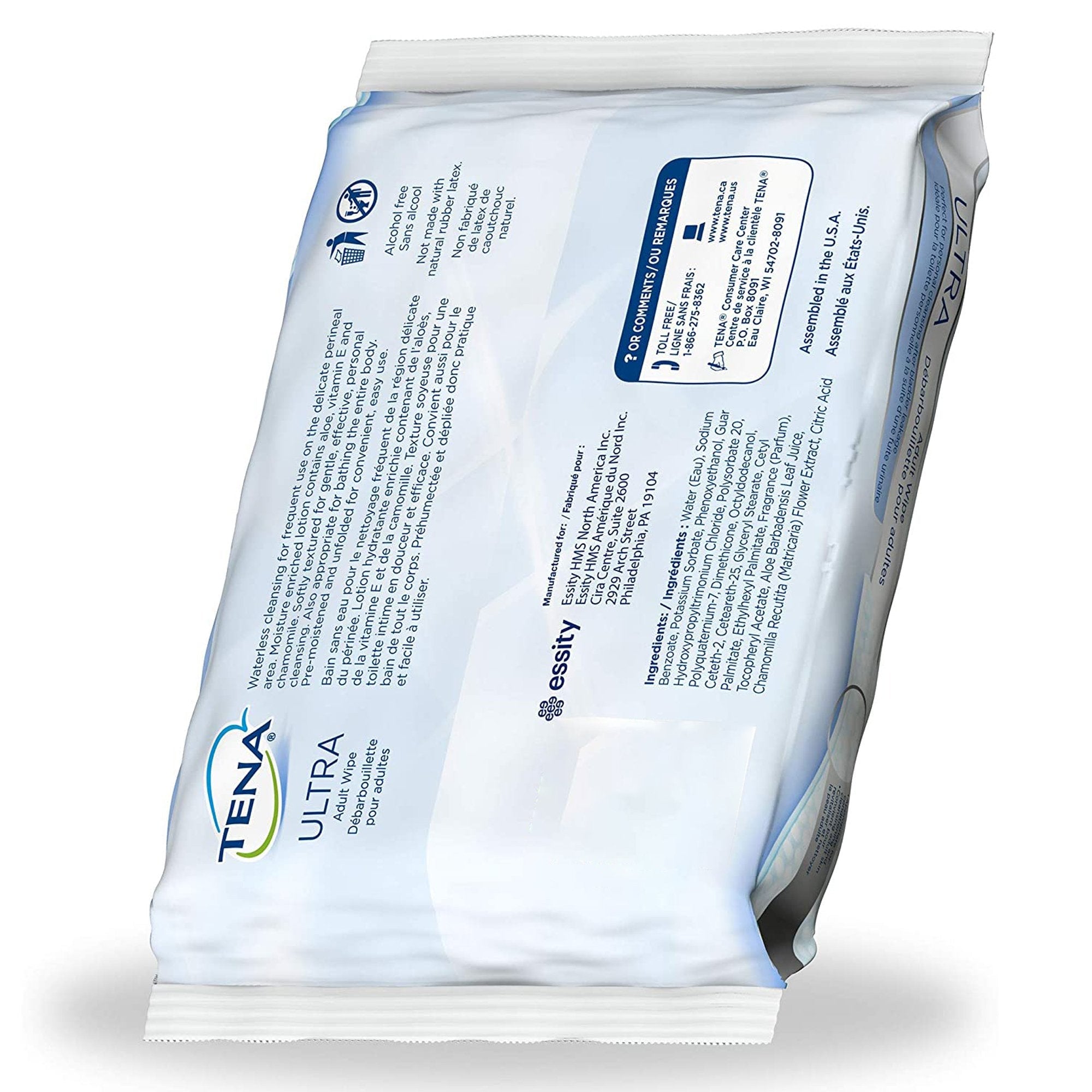 Tena UltraFlush Flushable Personal Wipes (48 Units)