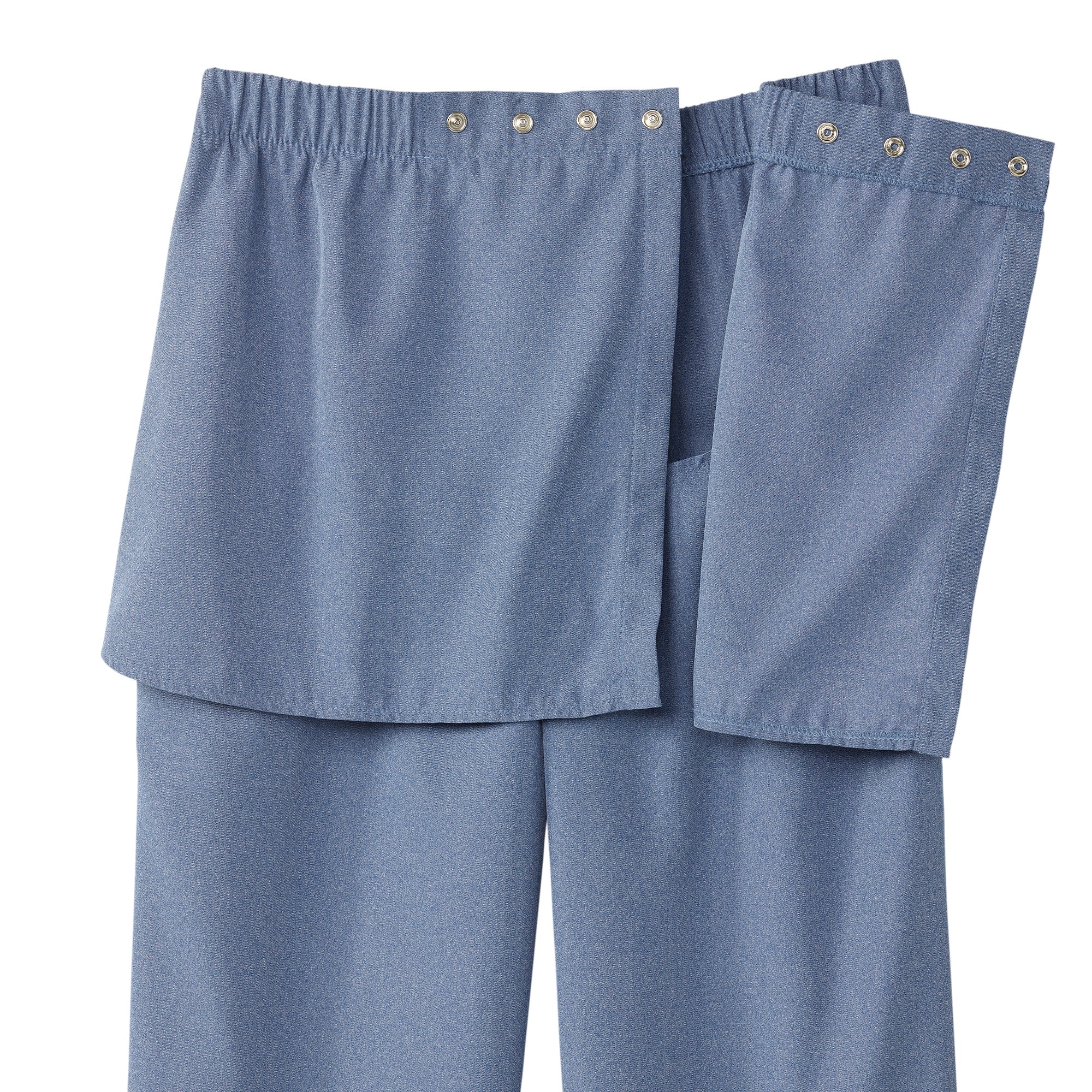 Silverts® Women's Open Back Gabardine Pant, Heather Chambary Blue, X-Large (1 Unit)