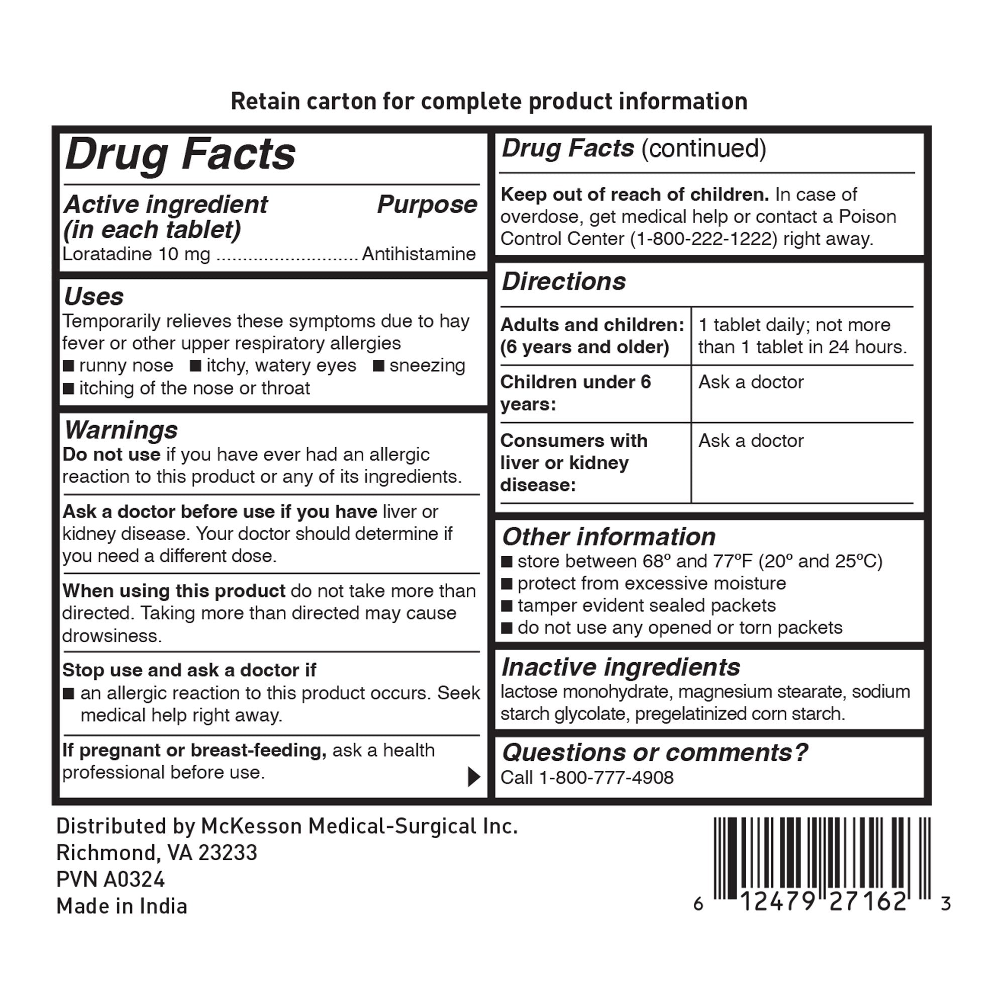 Allergy Relief McKesson 10 mg Strength Tablet - image 2