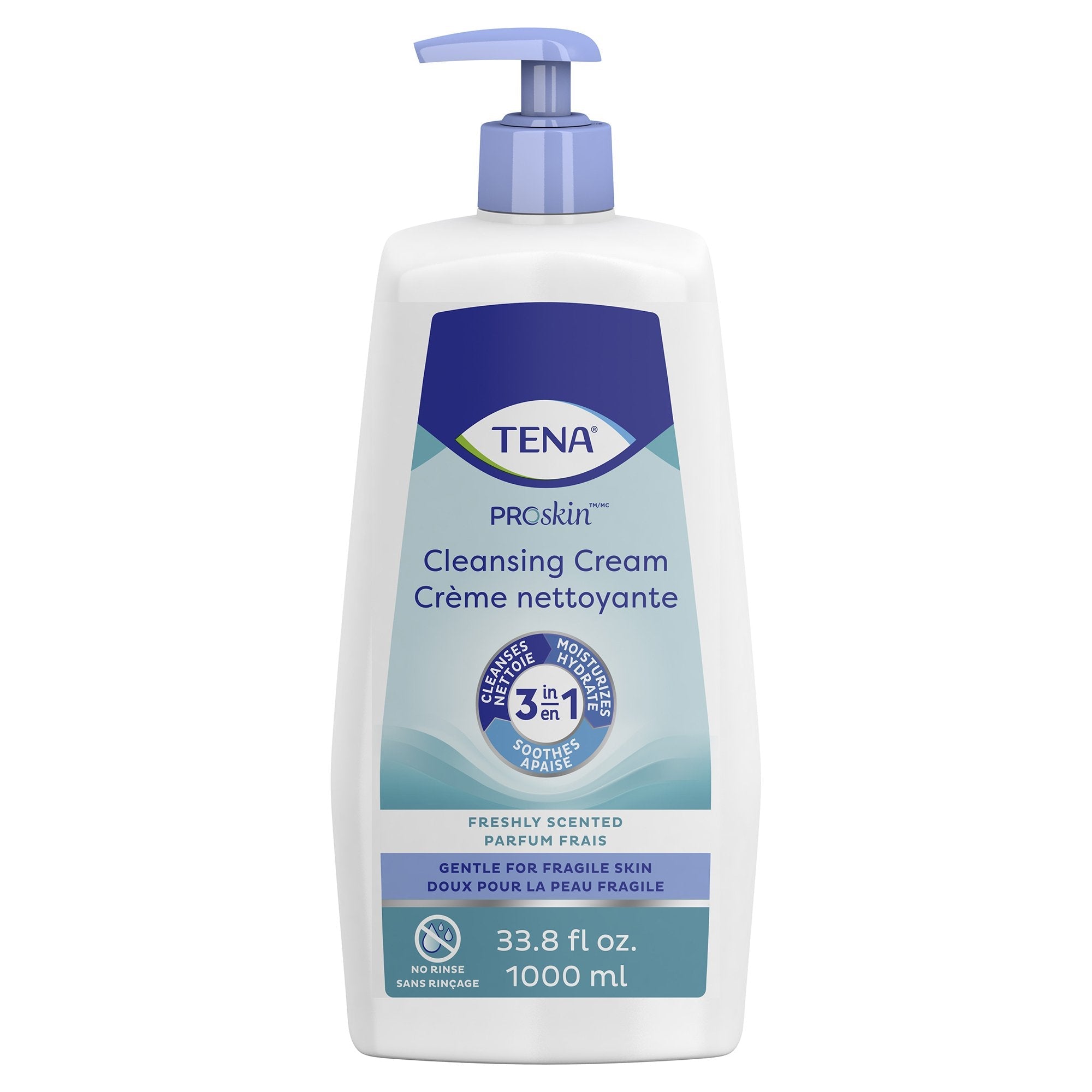 Tena® Body Wash Cleansing Cream, Alcohol-Free, 3-in-1 Formula, Scented, 1,000 mL Pump Bottle (1 Unit)