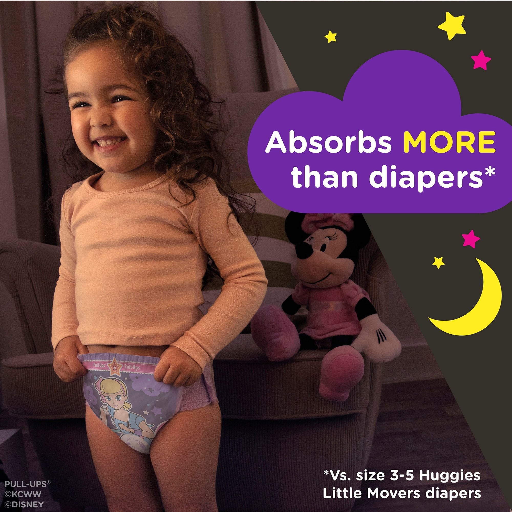 Huggies® Pull-Ups® Night-Time® Training Pants, 3T to 4T (60 Units)