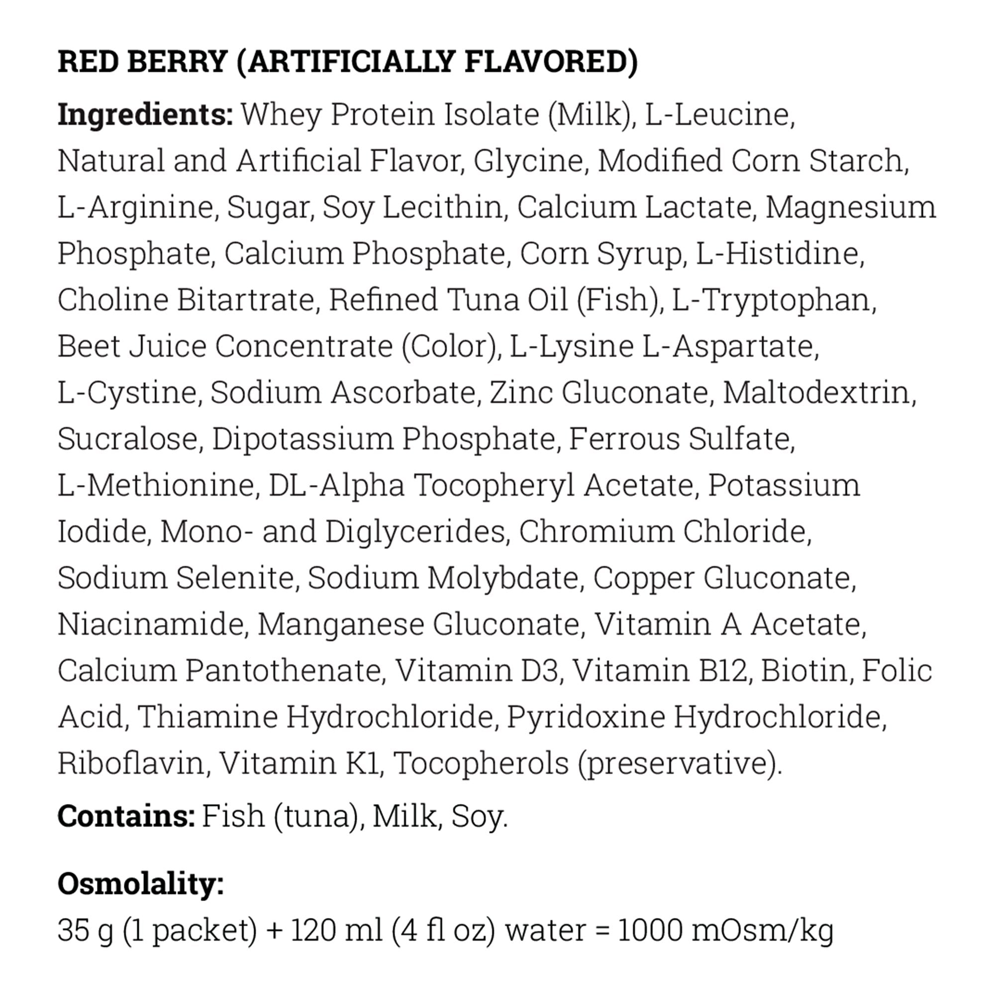 Oral Supplement TYR sphere® Red Berry Flavor Powder 35 Gram Individual Packet - image 3