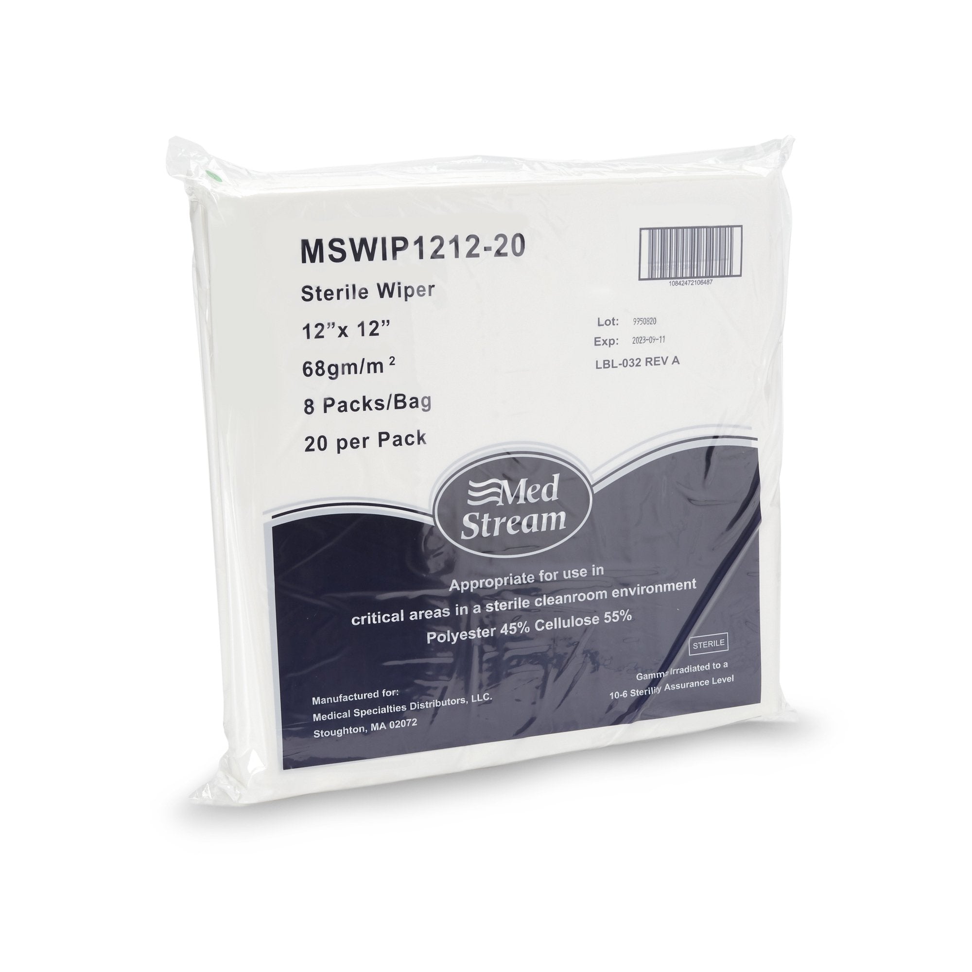 McKesson Cleanroom Wipes, 12 x 12 in. (20 Units)