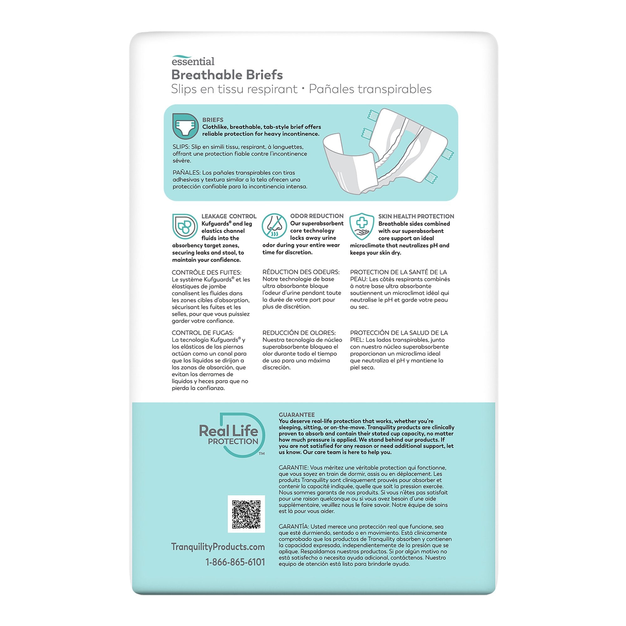 Tranquility® Essential Heavy Incontinence Brief, Extra Small (100 Units)