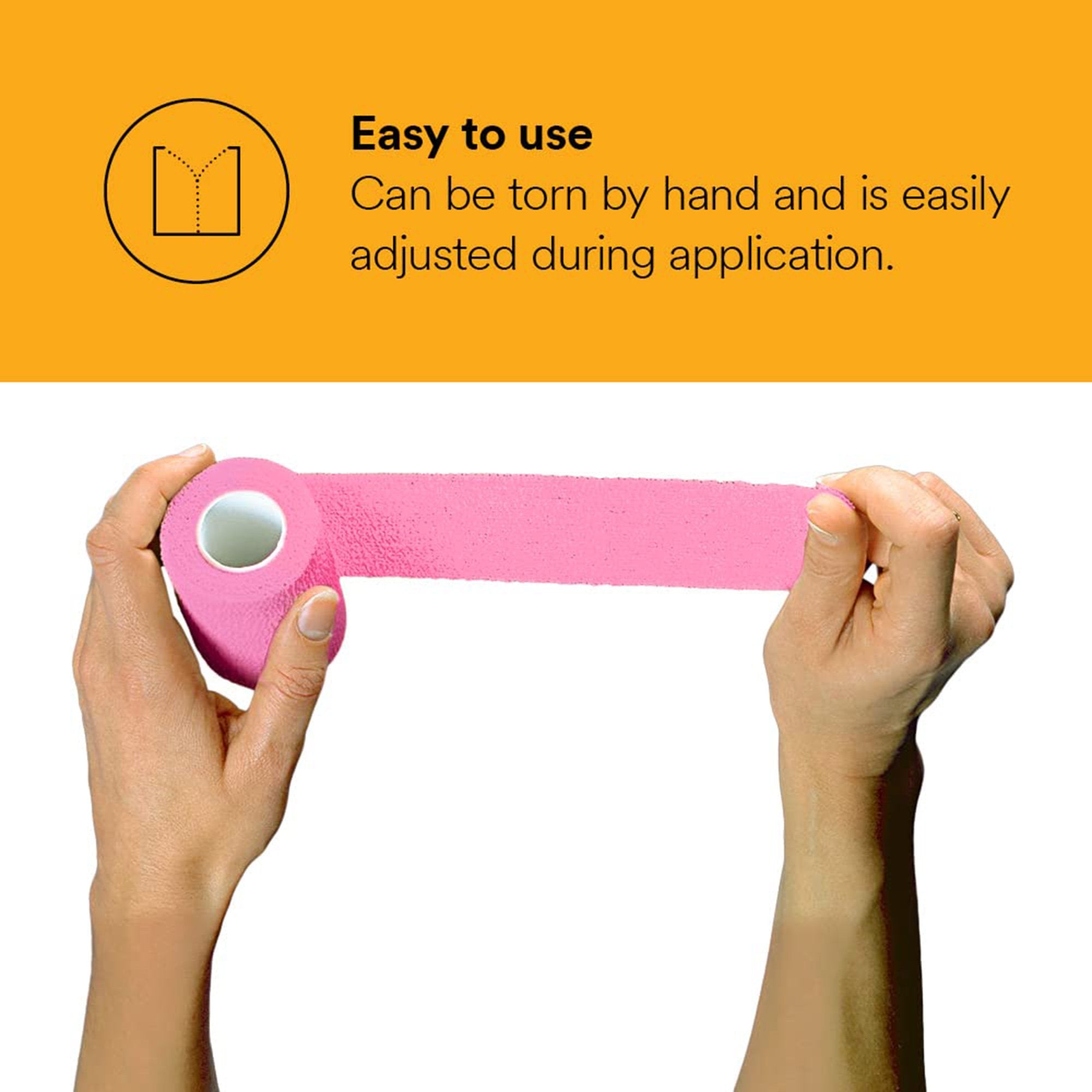 Cohesive Bandage 3M™ Coban™ LF 2 Inch X 5 Yard Self-adherent Closure Pink NonSterile Standard Compression - image 3