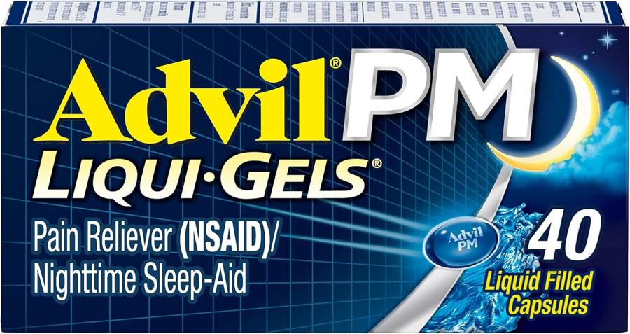 Advil PM Alivio del dolor nocturno 200 mg - Cápsula de ibuprofeno de 38 mg de concentración - Frasco