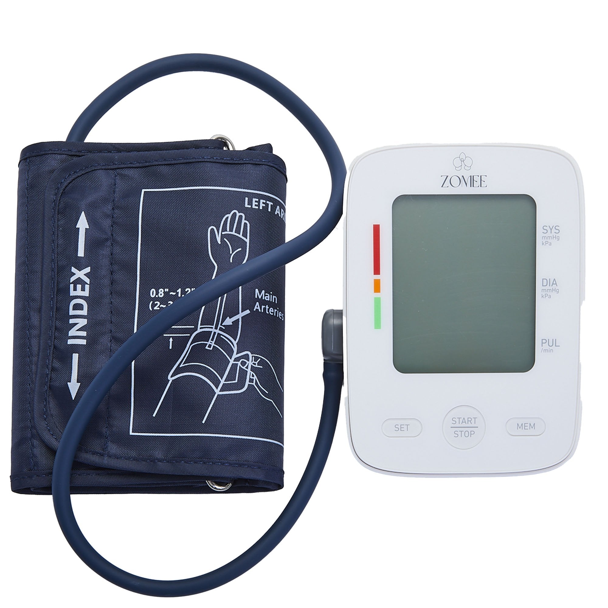 Home Automatic Digital Blood Pressure Monitor Zomee Extra Large Cuff Nylon Cuff 16.5 to 21 Inch Desk Model - image 2