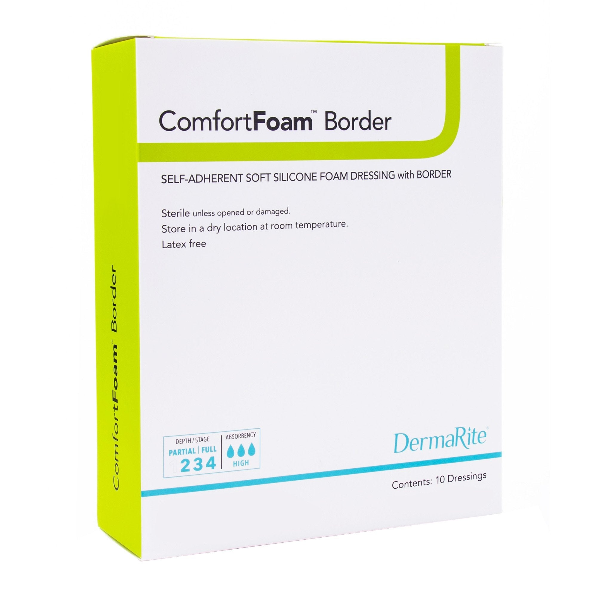 ComfortFoam™ Border Silicone Adhesive with Border Silicone Foam Dressing, 5 x 8 Inch (5 Units)