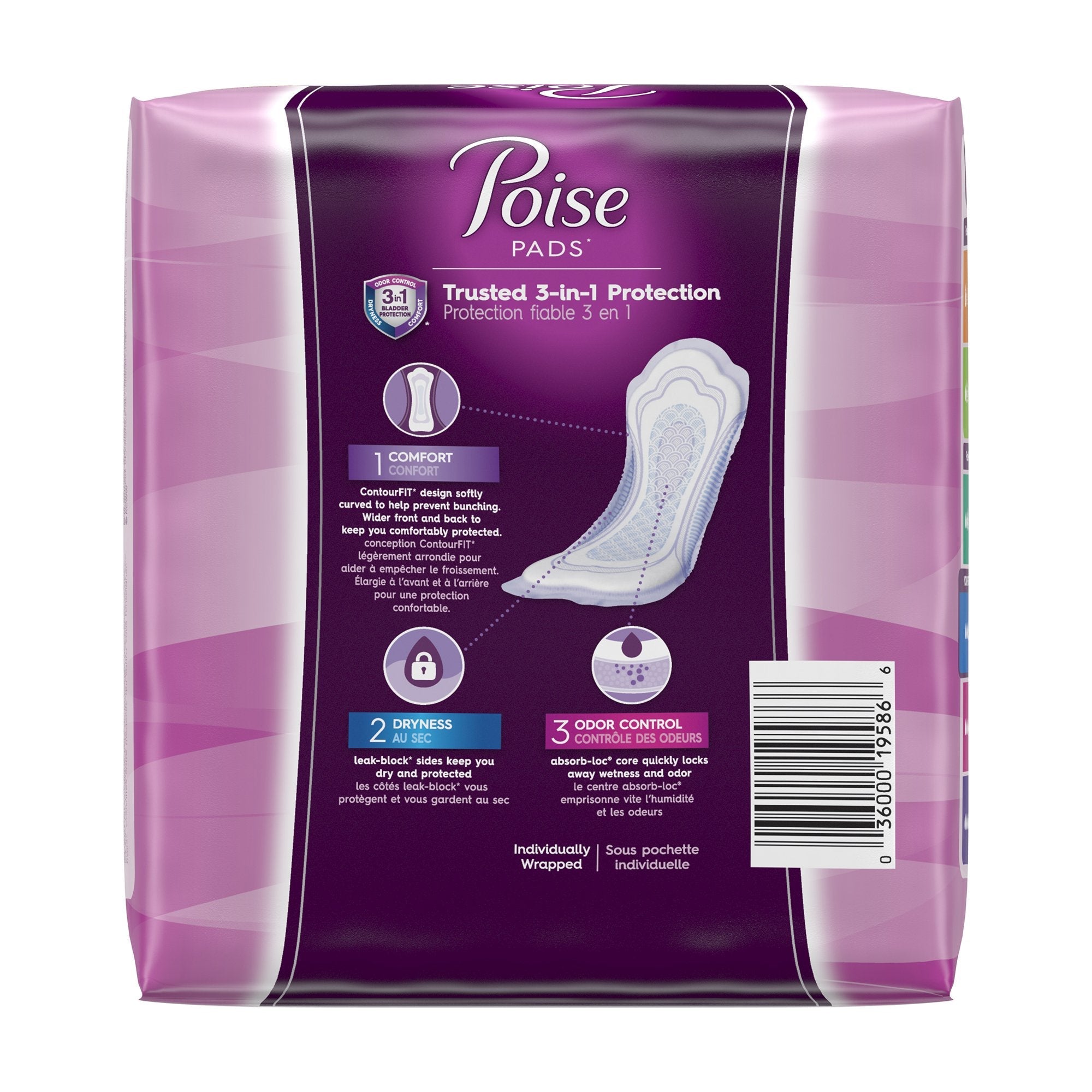 Poise Bladder Control Pads, Adult Women, Disposable (20 Units)