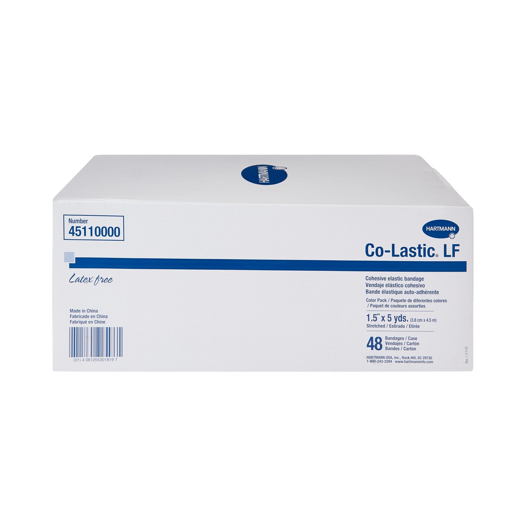 Co-Lastic® Self-adherent Closure Cohesive Bandage, 1-1/2 Inch x 5 Yard (48 Units)