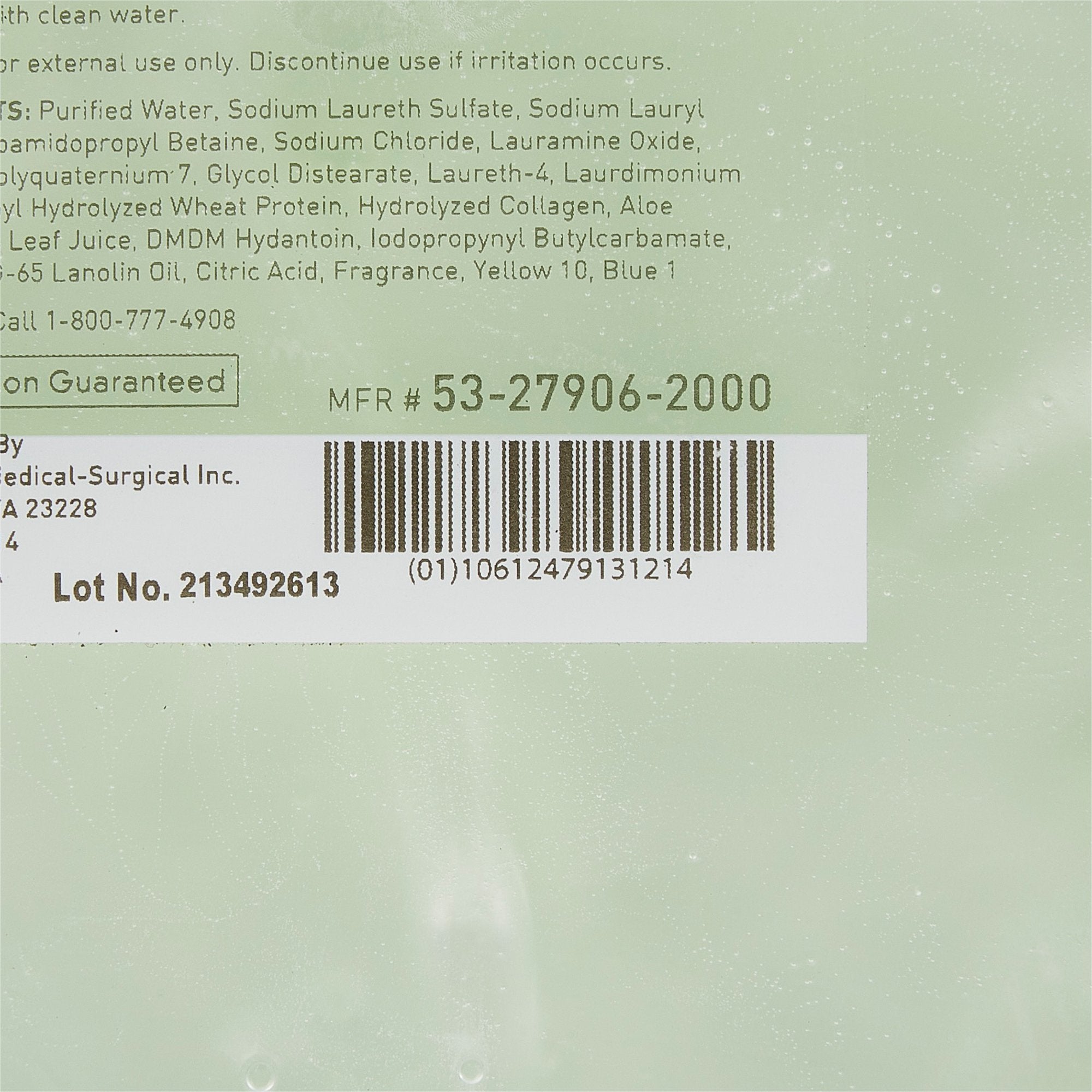 McKesson Shampoo and Body Wash Dispenser Refill Bag 2000 mL, Cucumber Melon (1 Unit)