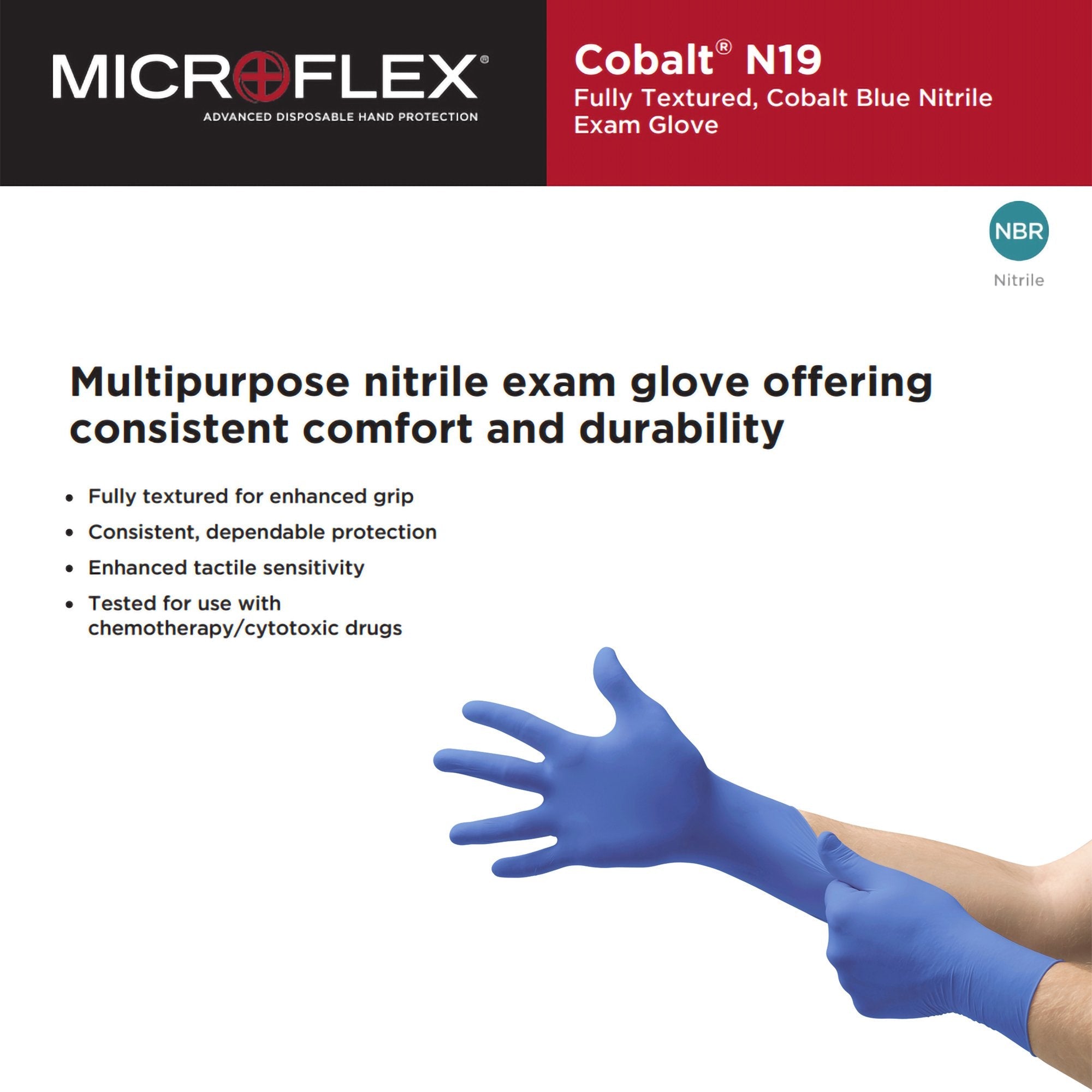 Microflex® Cobalt® Exam Glove, Extra Large, Blue (100 Units)