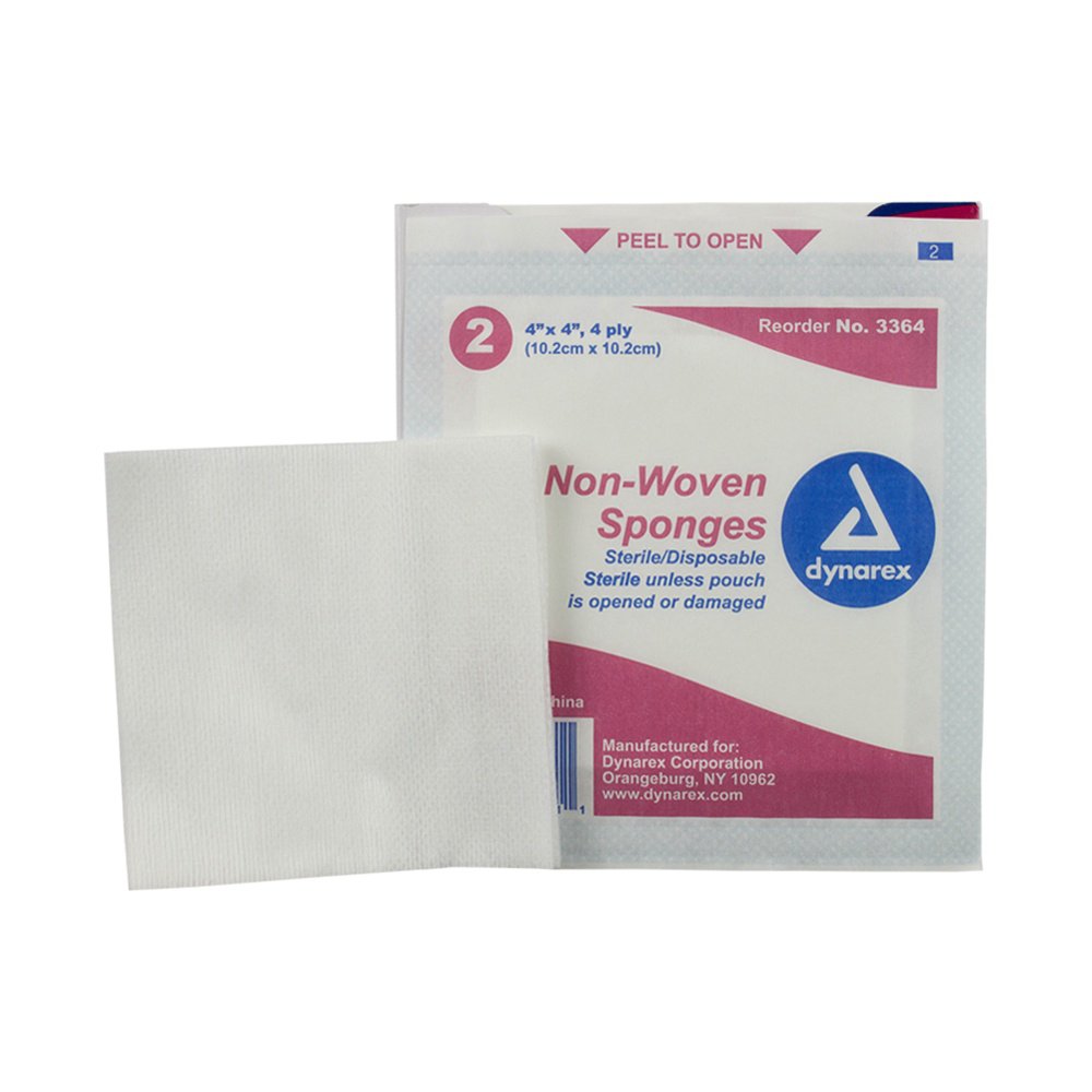 Dynarex® Sterile Nonwoven Sponge, 4 x 4 Inch (600 Units)